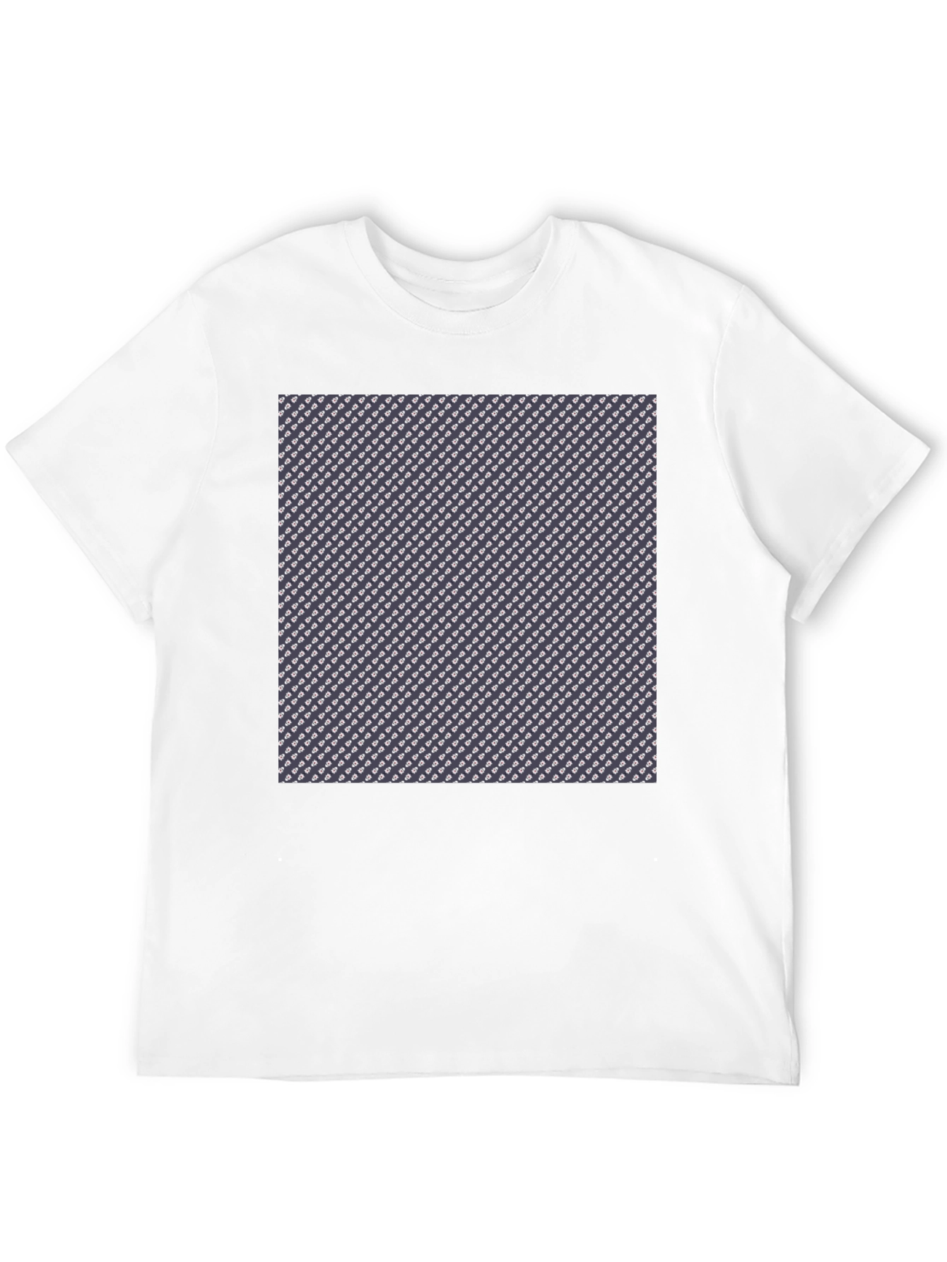 Black Patterned Print Crew Neck T-Shirt view 12