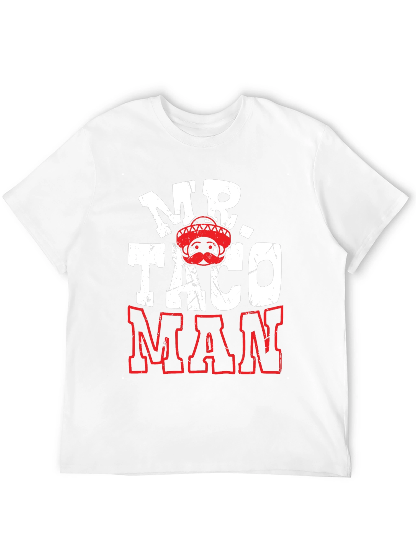 Black Mr. Taco Man Novelty Graphic T-Shirt view 12