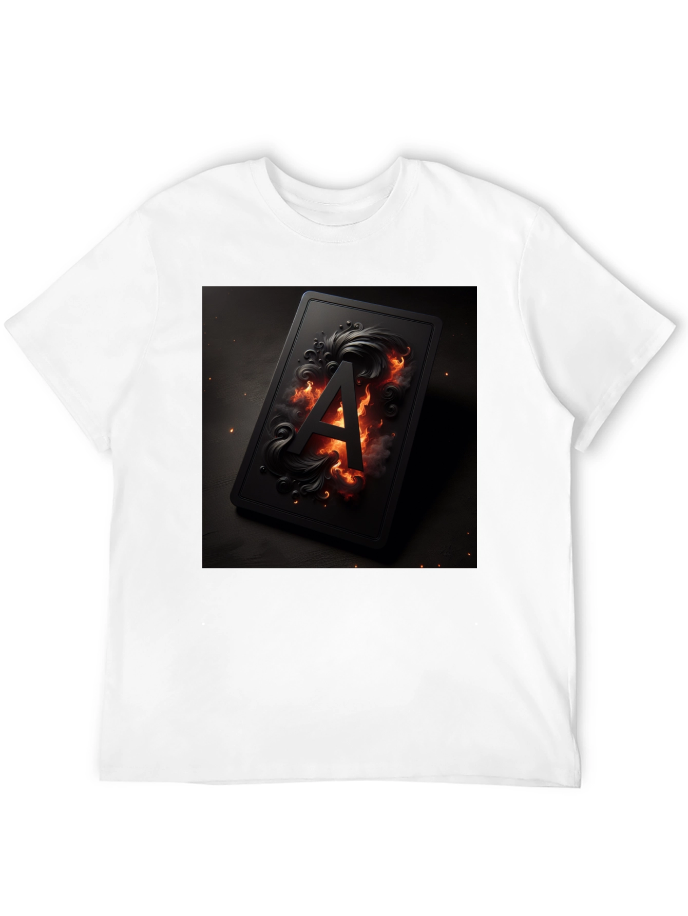 Black Ace of Spades Graphic Black T-Shirt view 12