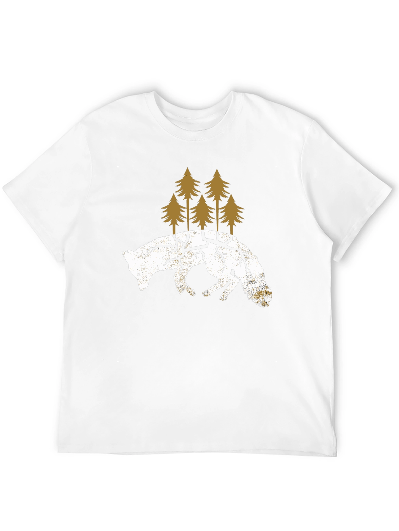 Wolf & Forest Graphic Tee - Unisex Black T-Shirt - 12