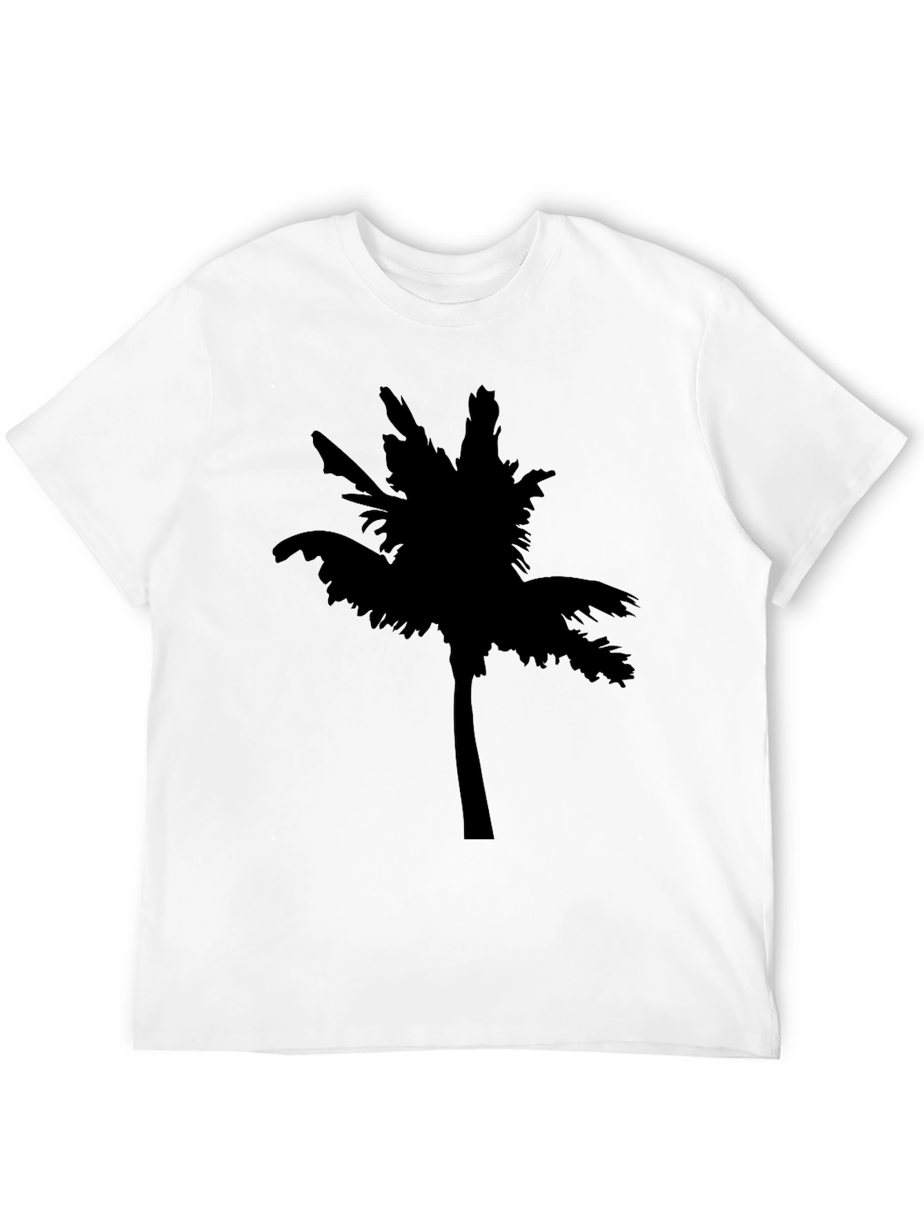 Black Men's Black Palm Tree Graphic T-Shirt view 12