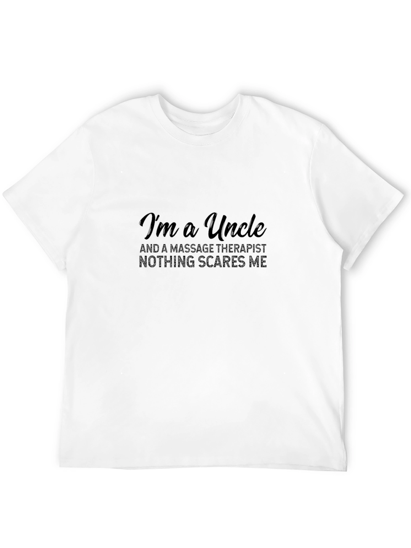 Black I'm A Uncle Massage Therapist Black T-Shirt view 12