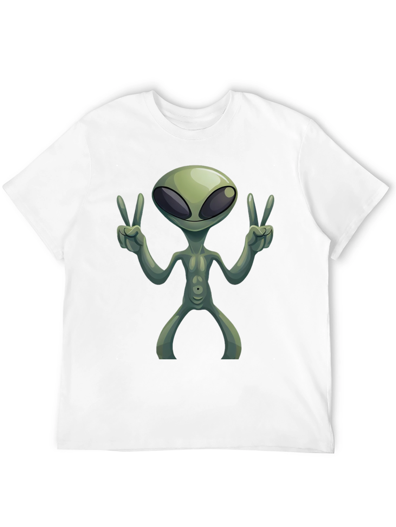 Black Alien Peace Sign T-Shirt view 12