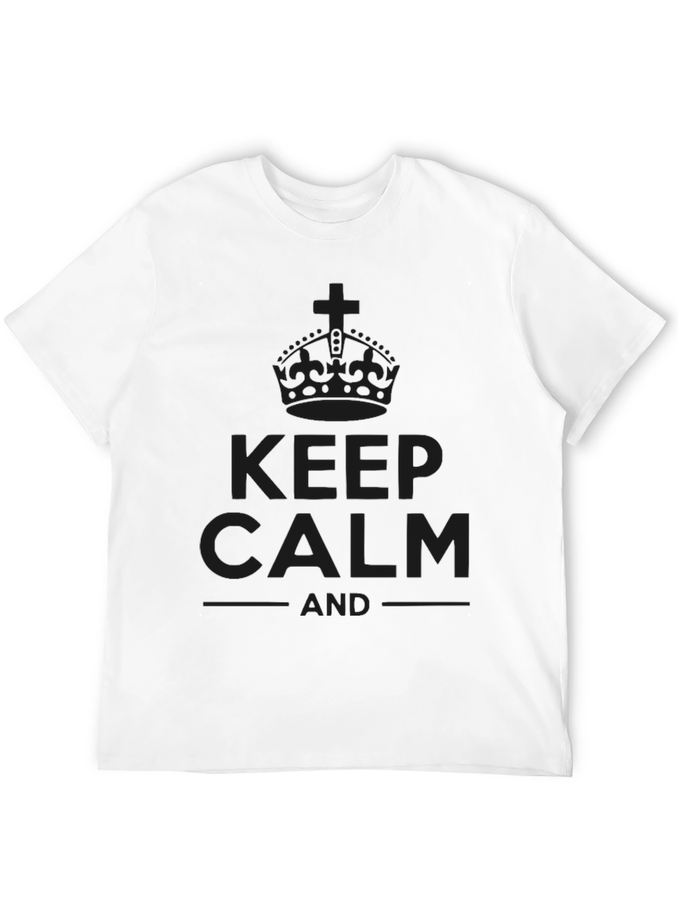 Black Keep Calm Graphic Black Tee view 12