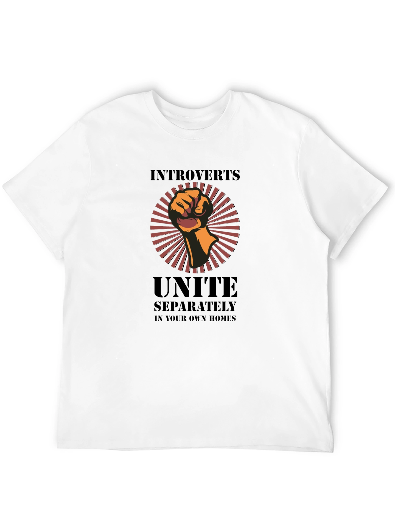 Black Introverts Unite T-Shirt - Separately! view 12