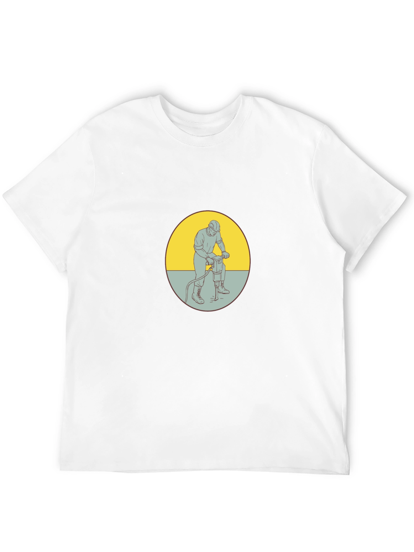 Black Construction Worker Graphic Tee - Black view 12