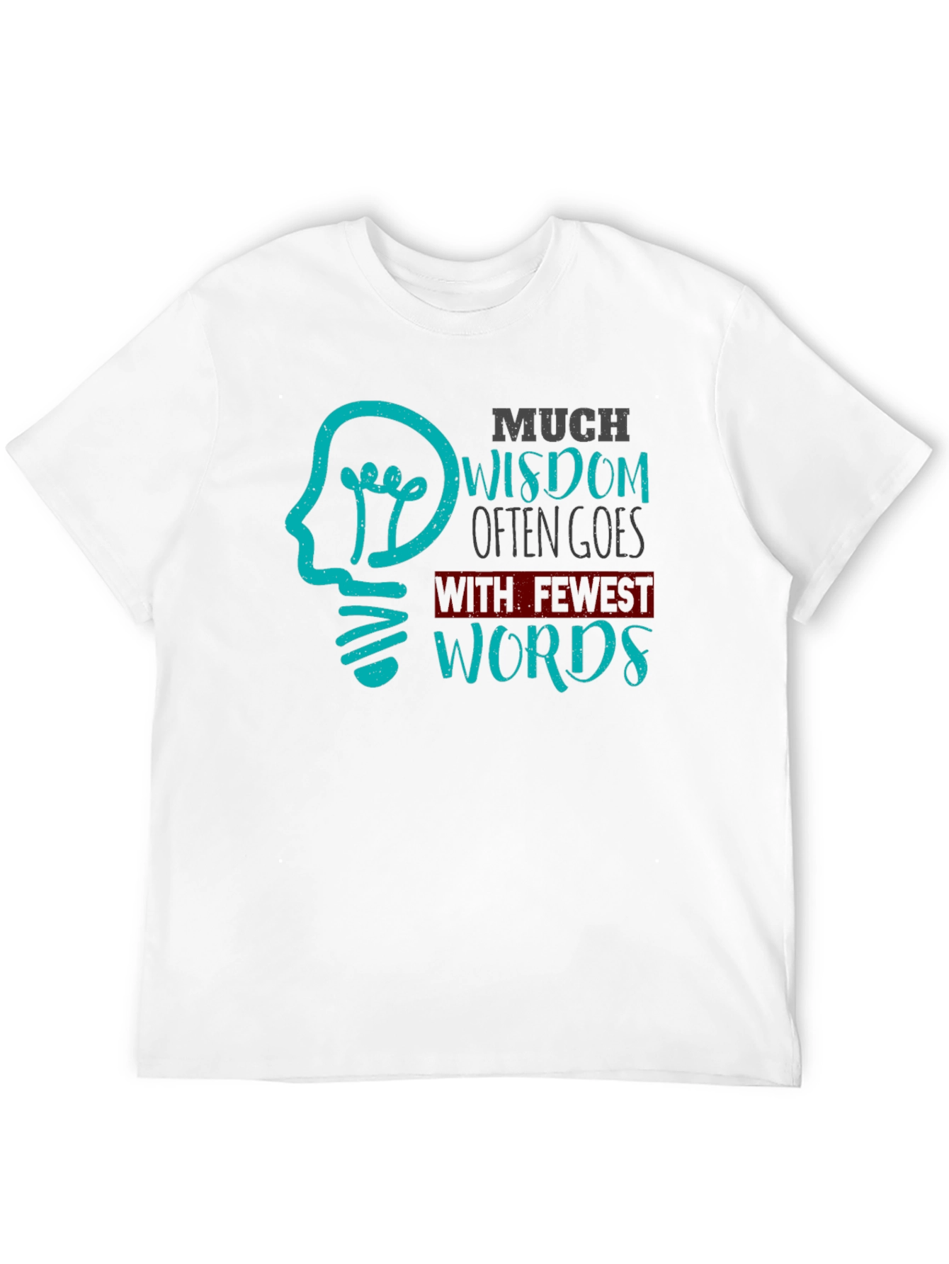 Black Much Wisdom Graphic Tee - Black Cotton T-Shirt view 12