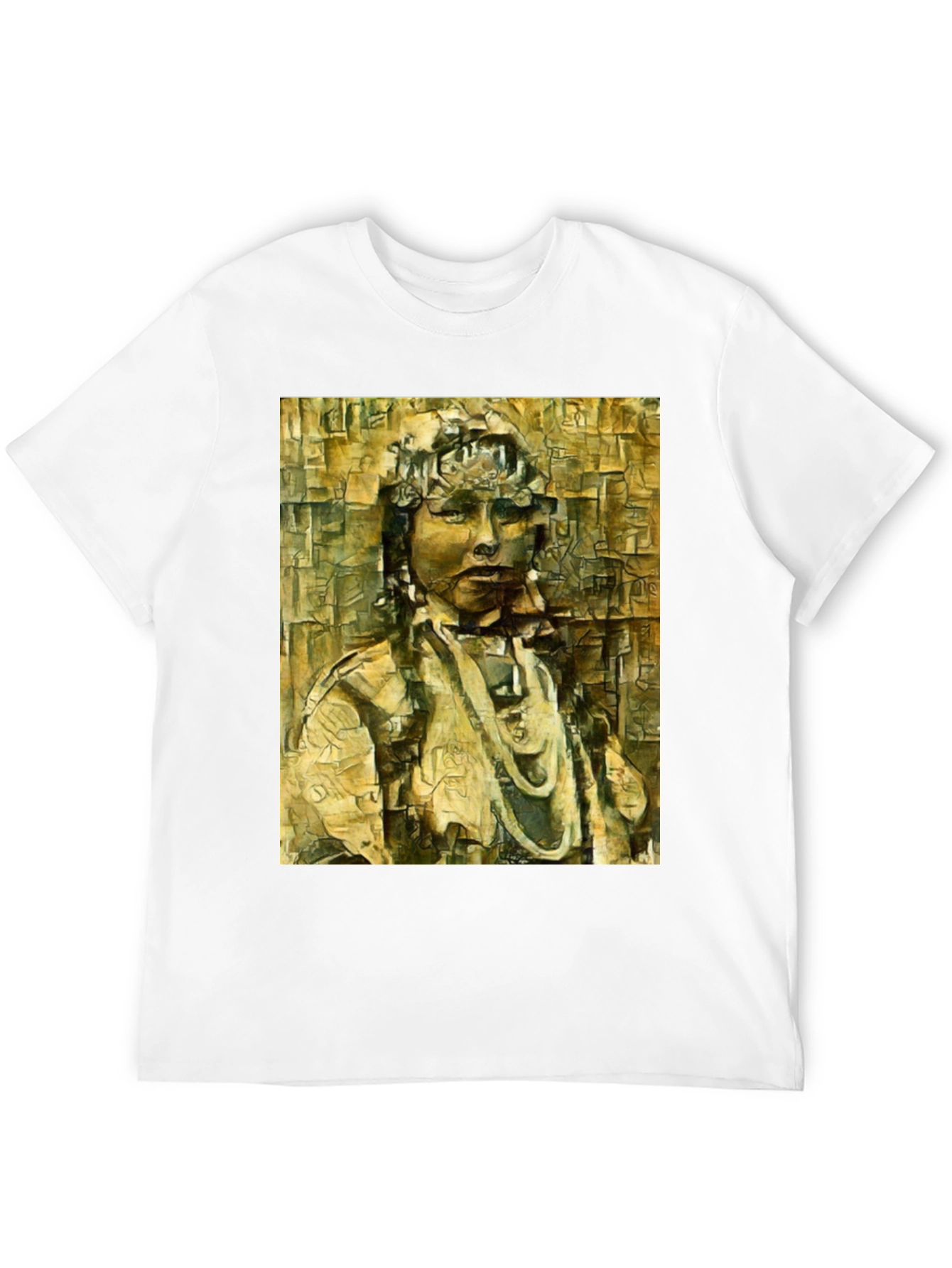 Black Abstract Portrait Graphic Tee view 12