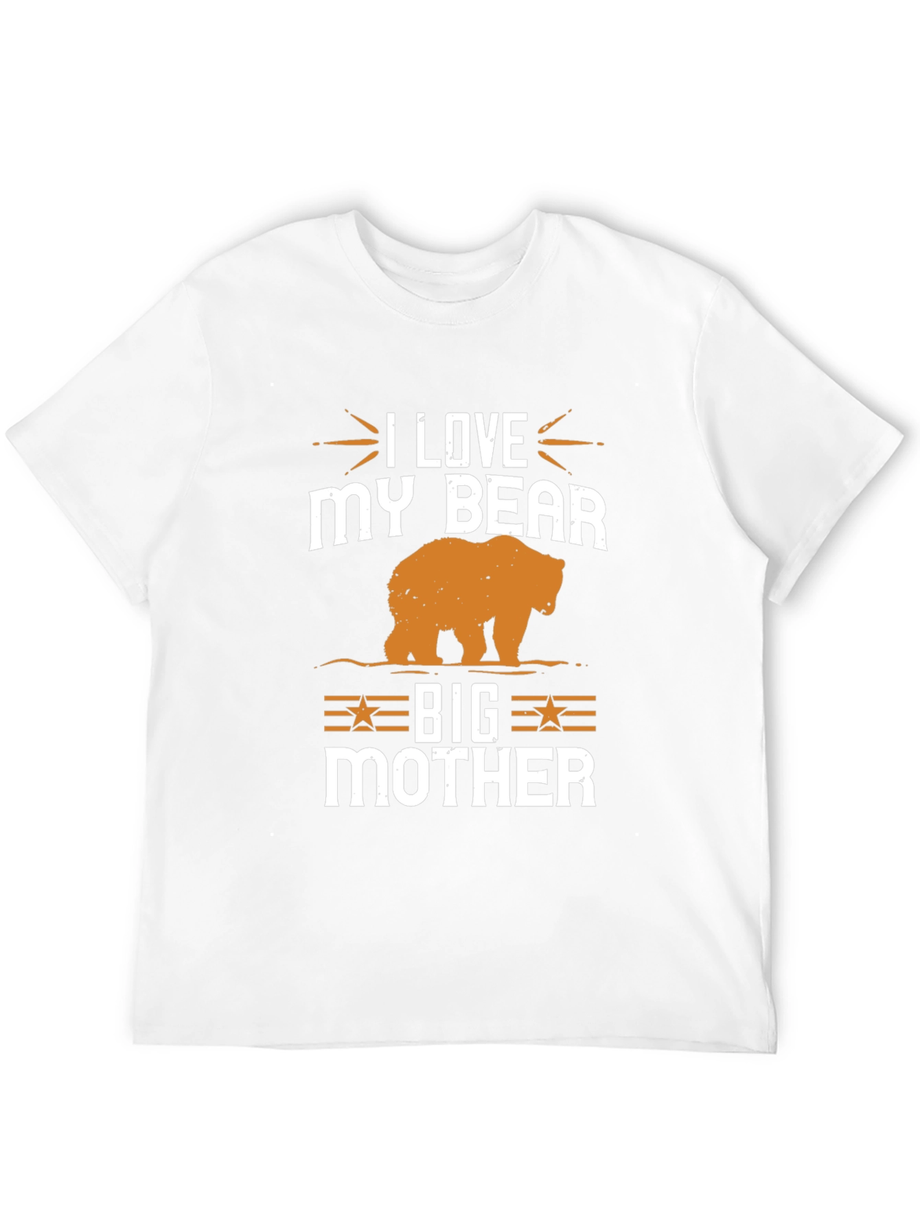 Black I Love My Bear Big Mother Black T-Shirt view 12