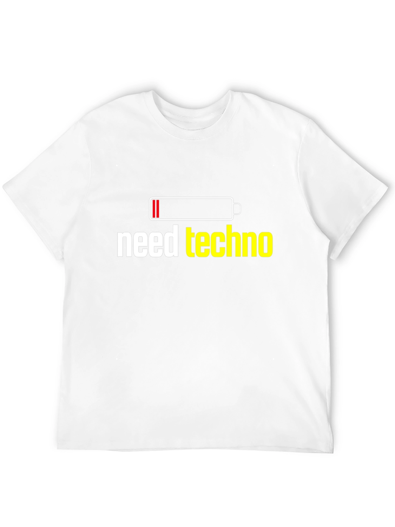 Black Need Techno T-Shirt - Low Battery EDM Rave view 12