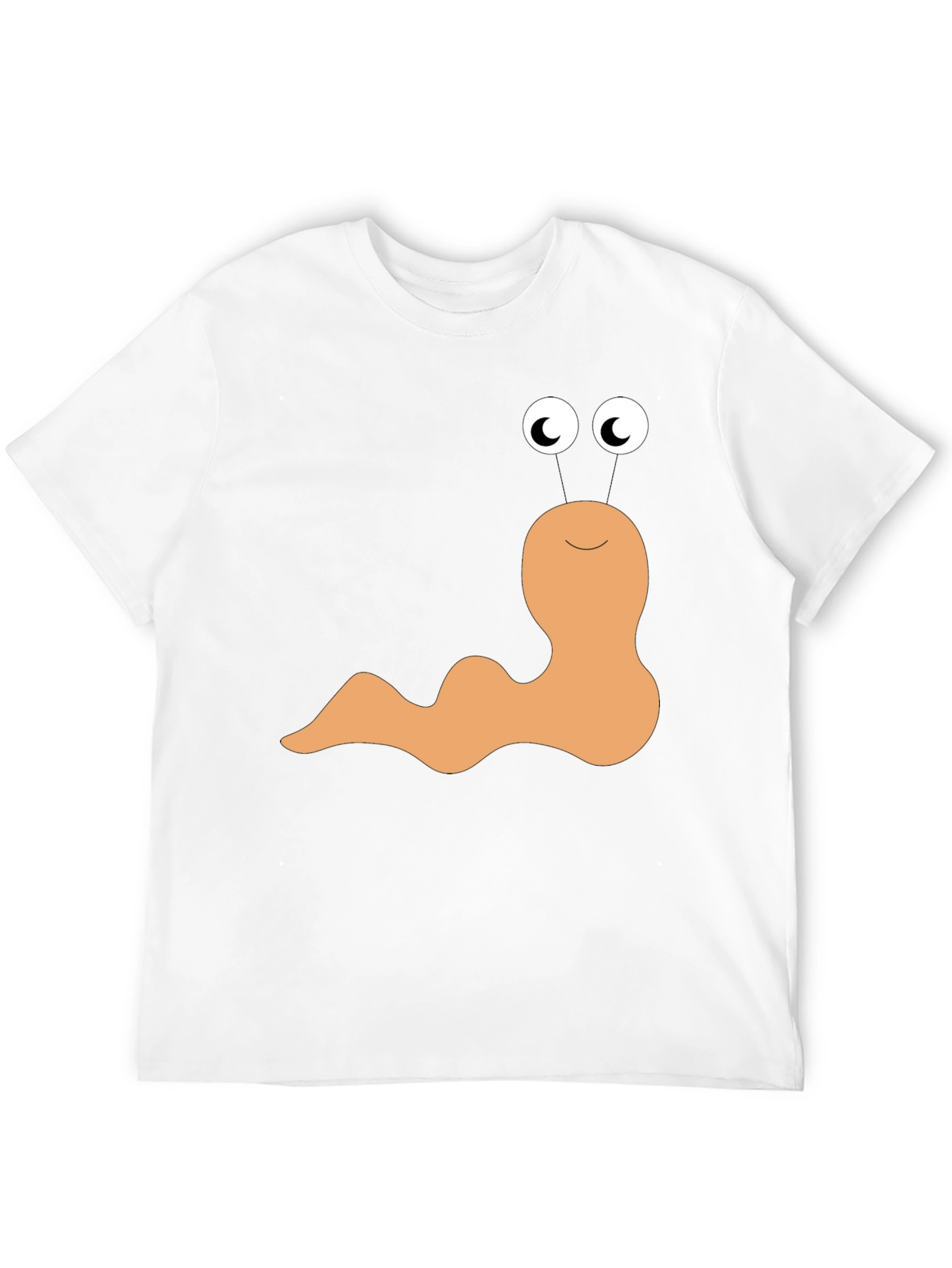 Black Funny Worm Graphic Tee - Black Cotton T-Shirt view 12