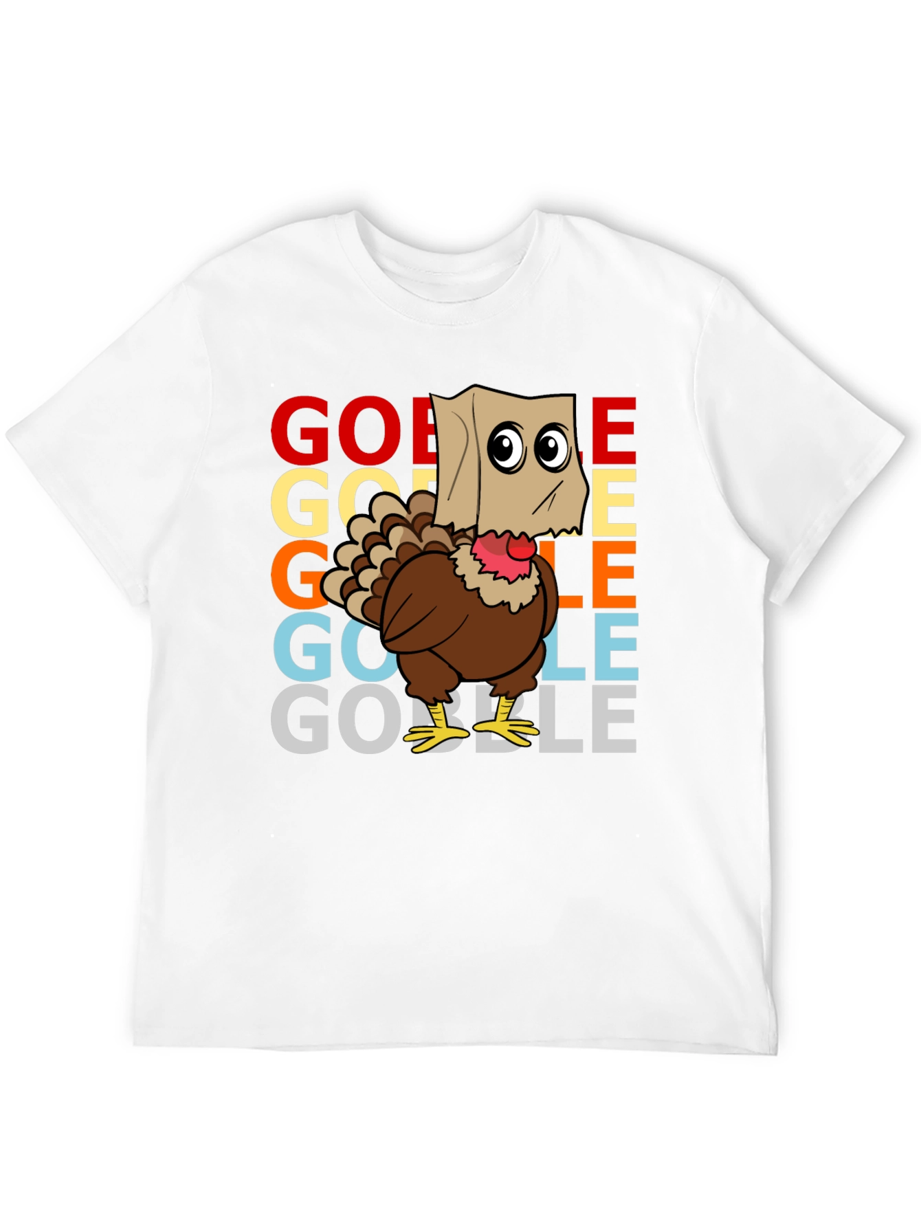 Black Gobble Turkey Thanksgiving Graphic Tee view 12