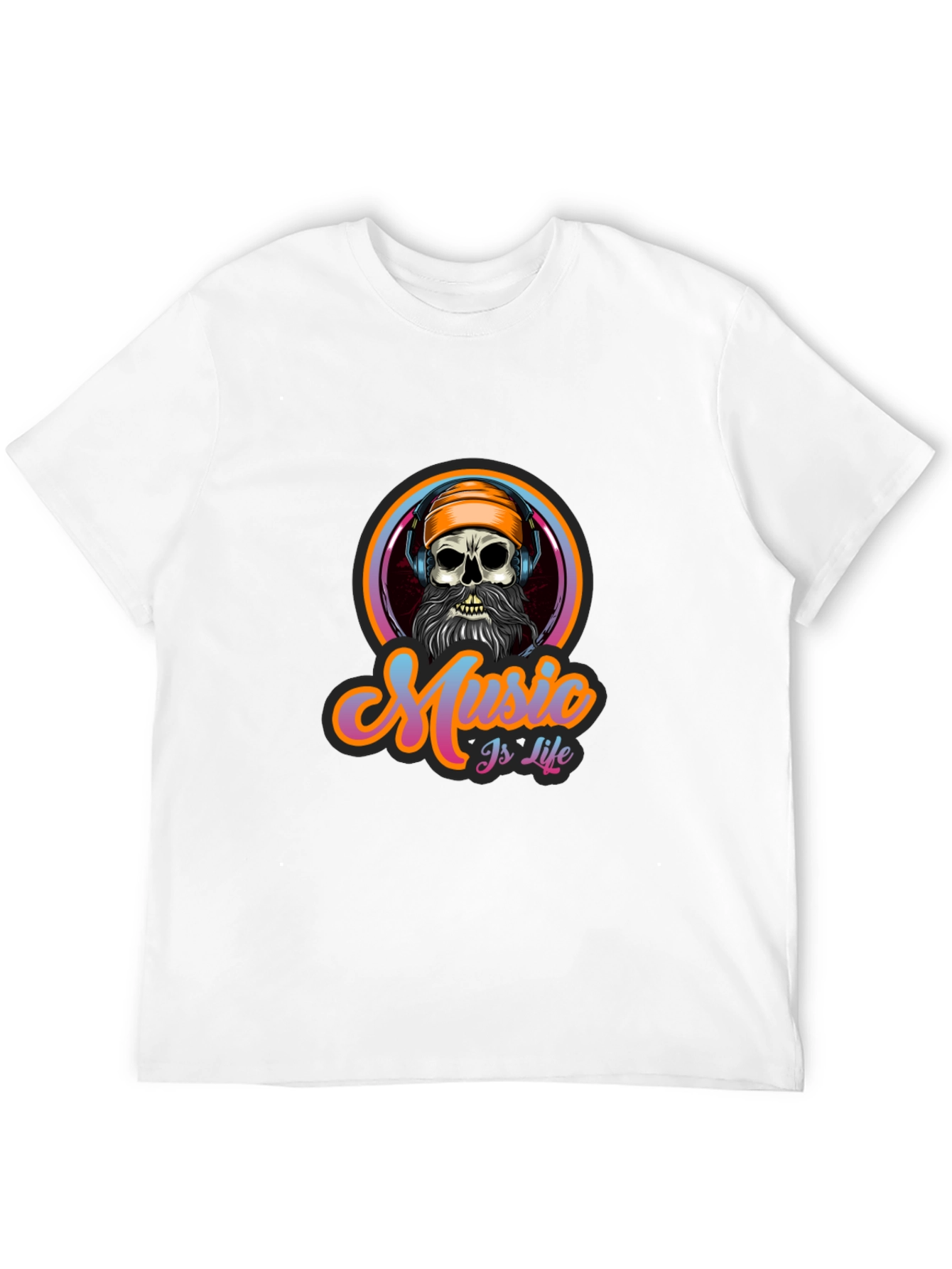 Black Music is Life Skull Graphic Tee - Black view 12