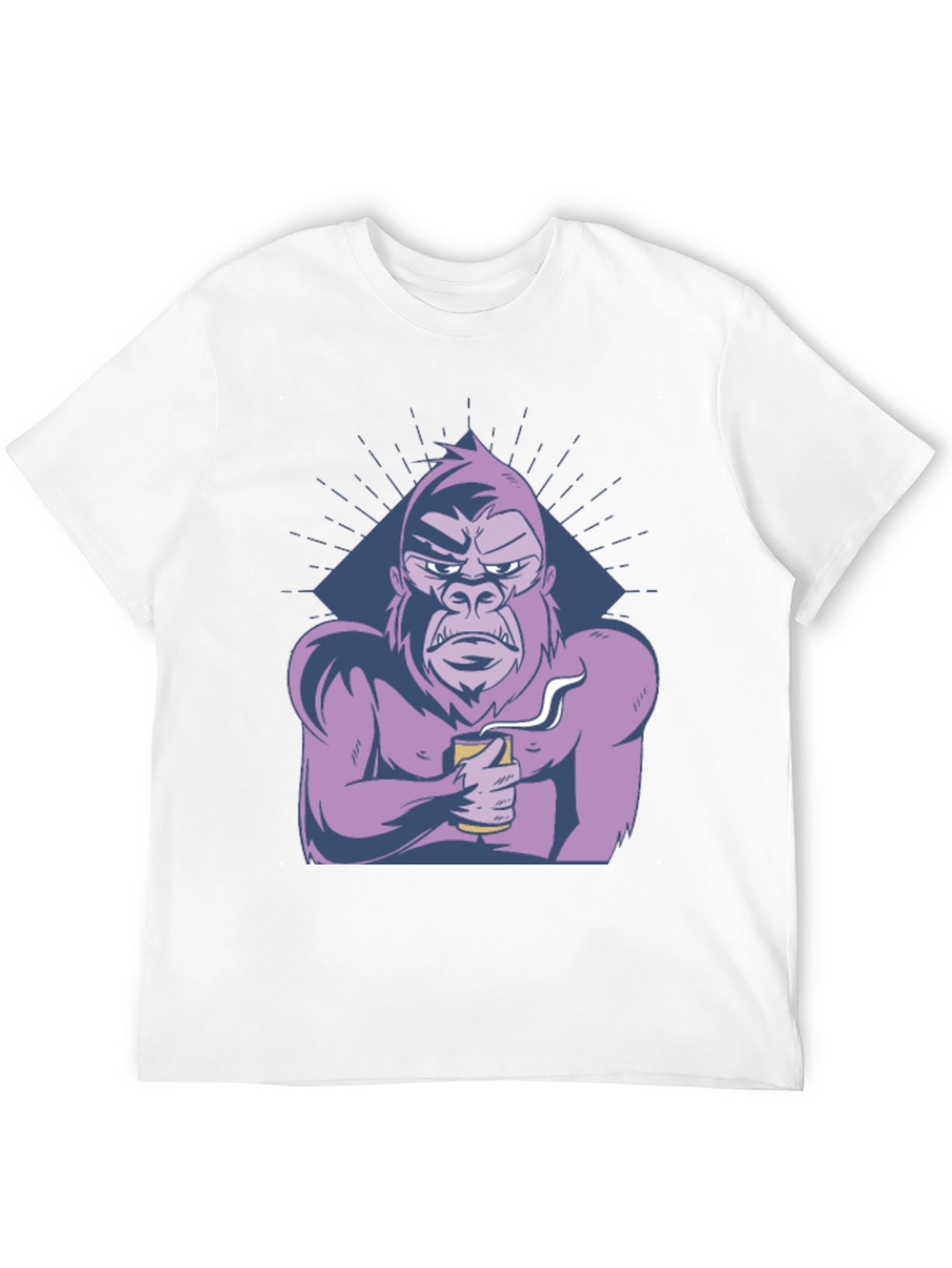 Black Cool Gorilla T-Shirt - Coffee Lover Ape Tee view 12
