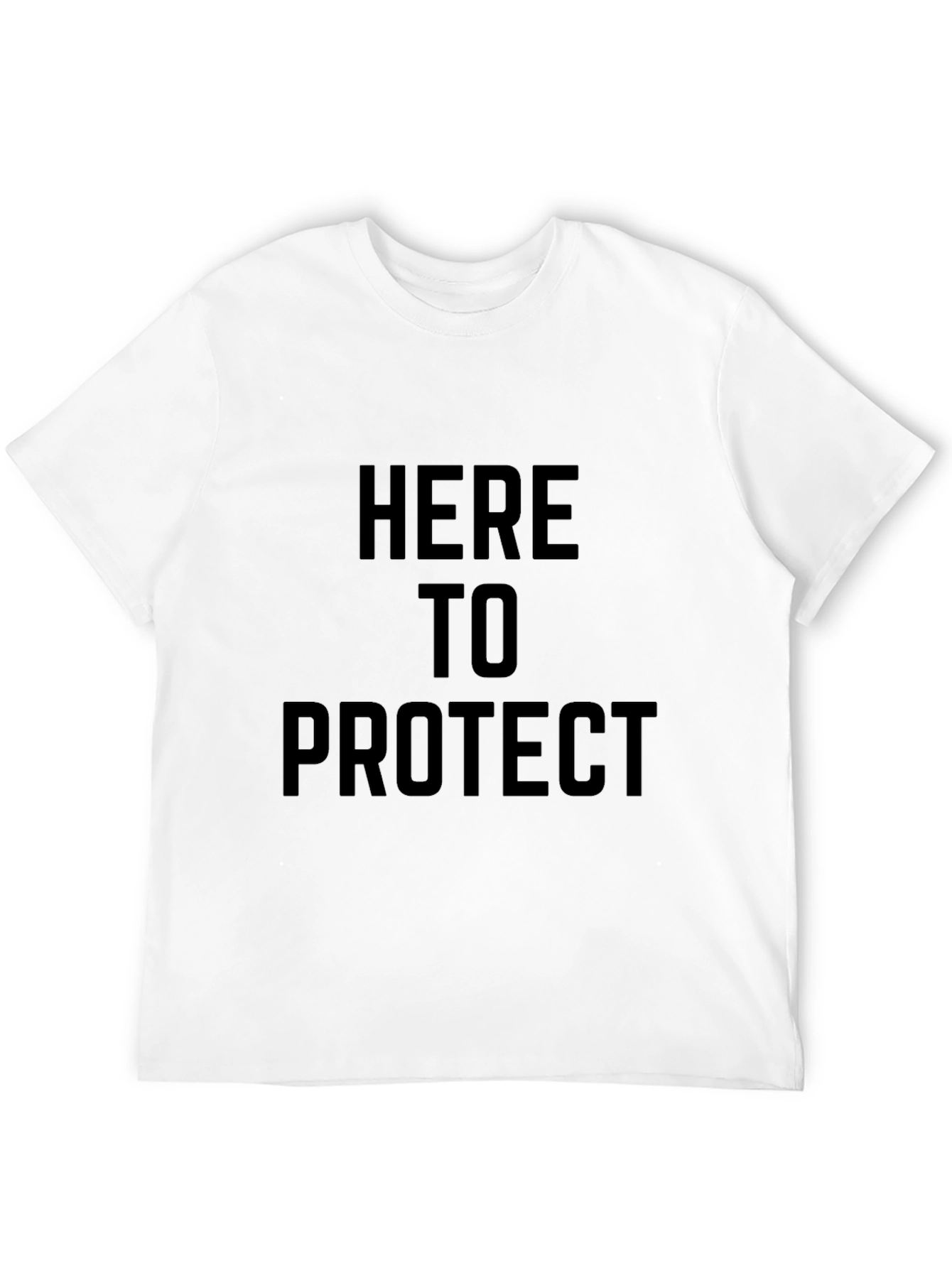 Black Here to Protect Black T-Shirt view 12
