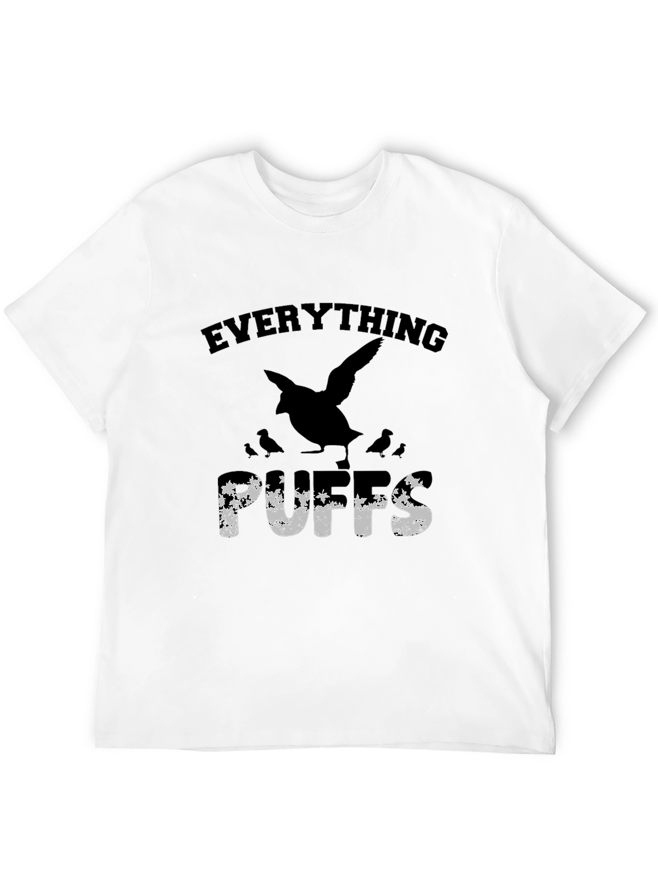 Black Everything Puffs T-Shirt - Funny Bird Lover Tee view 12