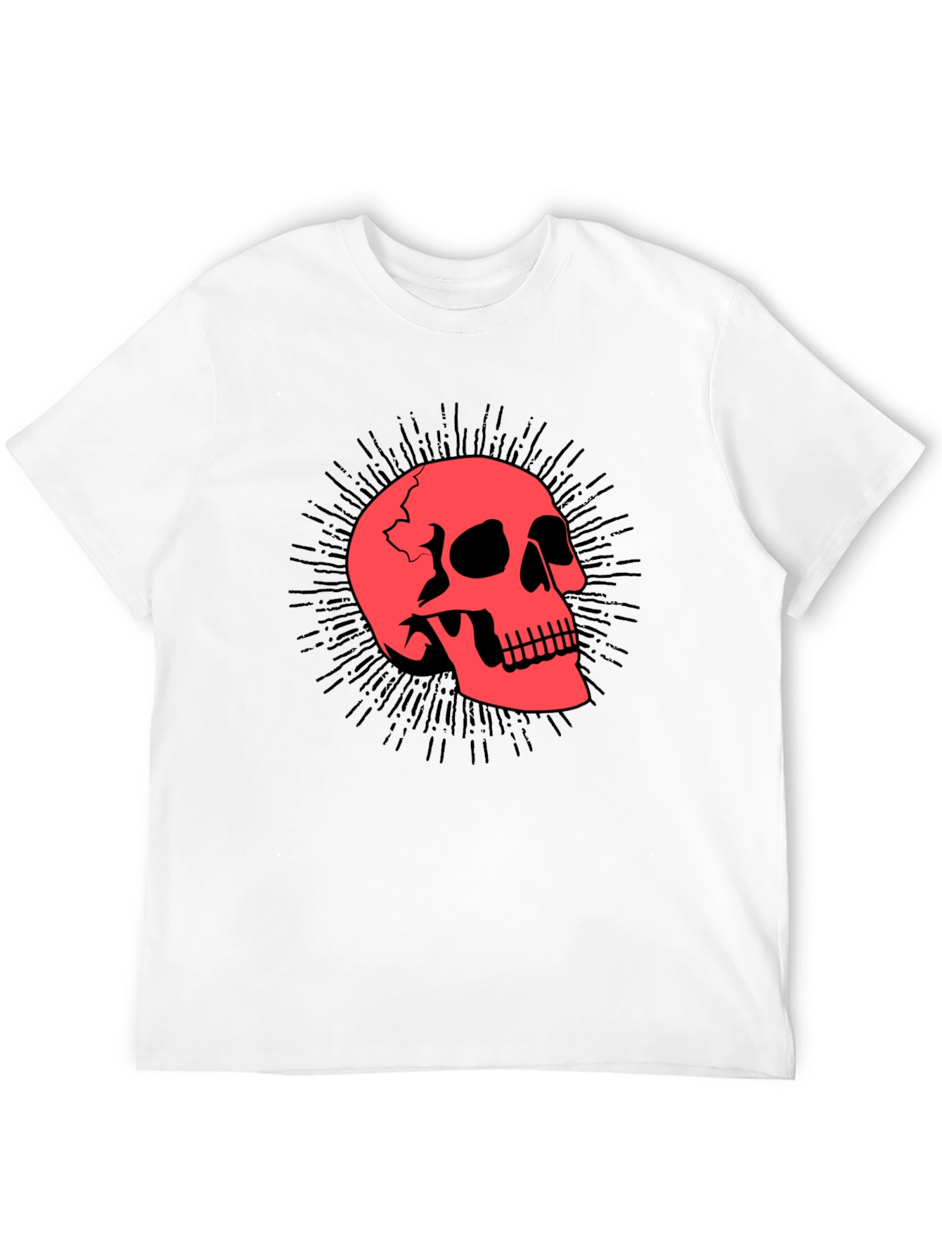 Black Skull Graphic Black T-Shirt view 12