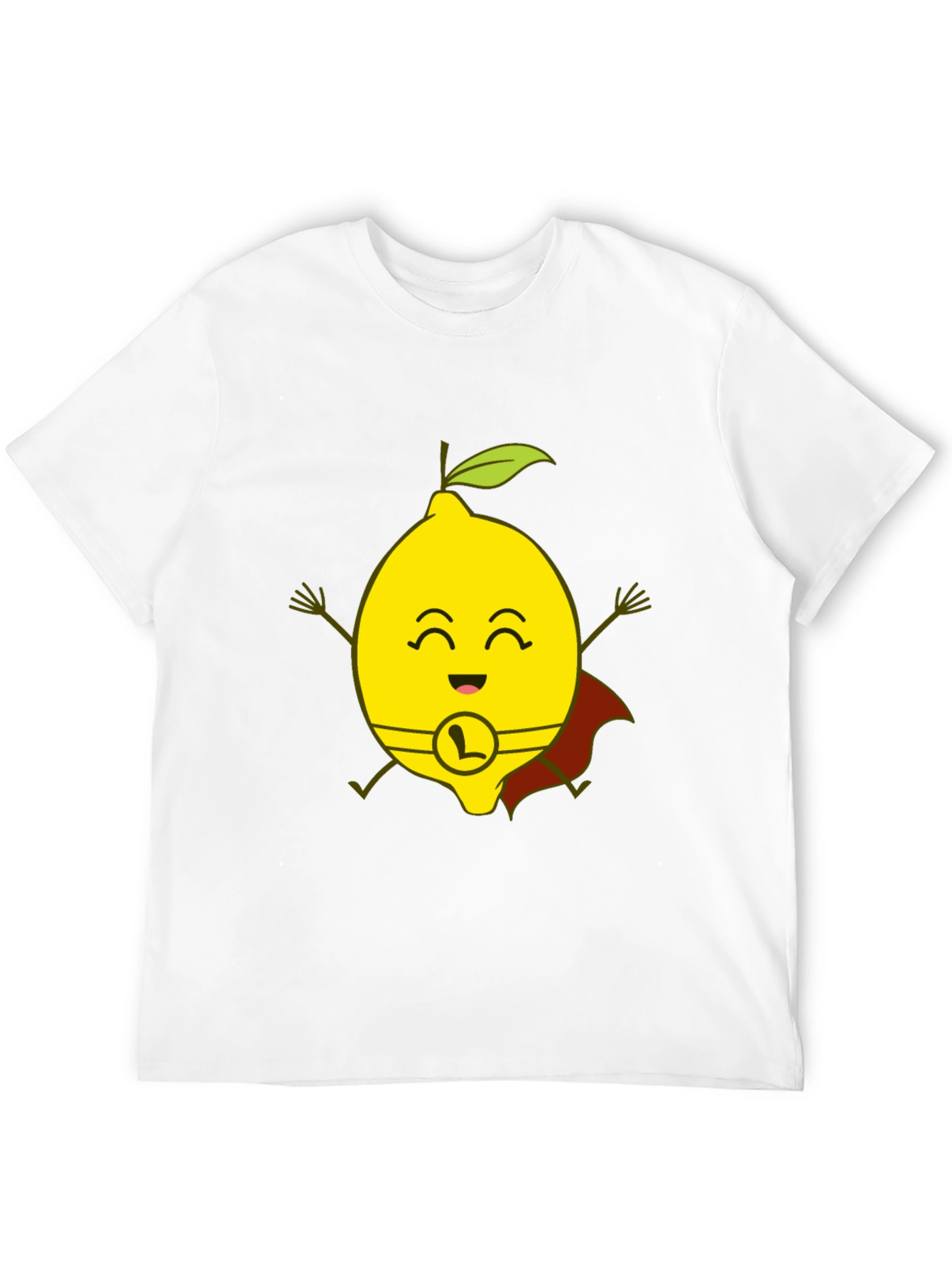 Black Super Lemon T-Shirt - Funny Cartoon Hero Tee view 12