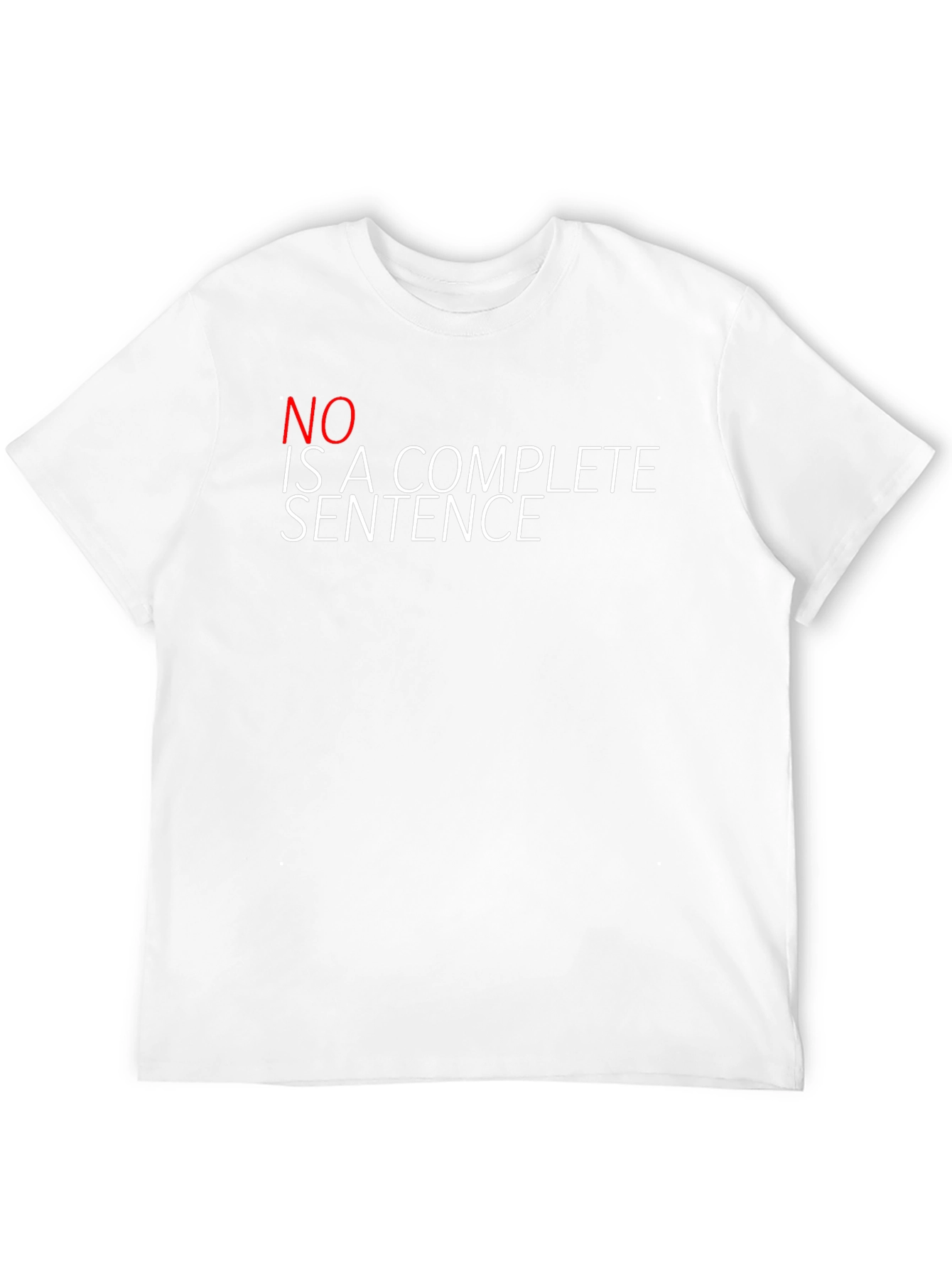 Black Statement T-Shirt - No Is A Complete Sentence view 12