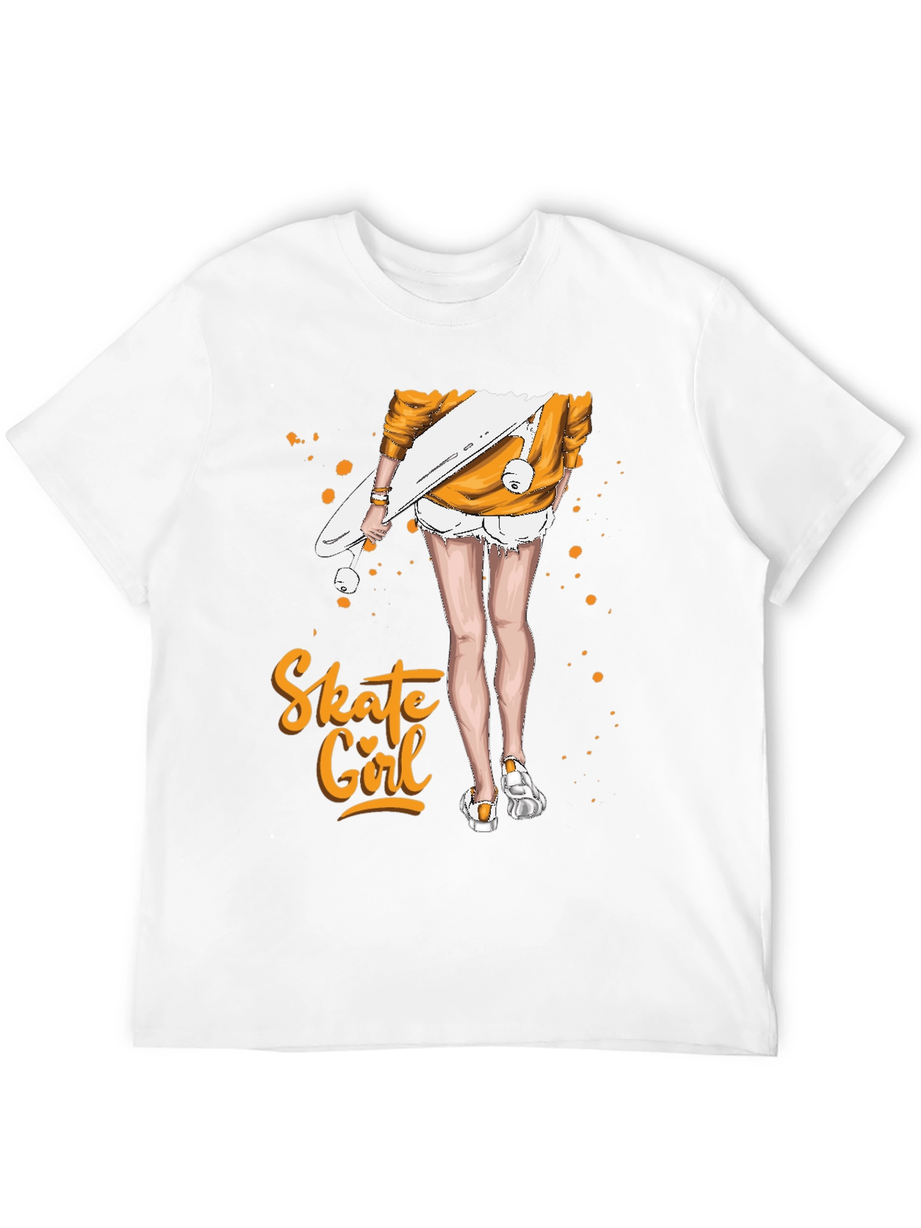 Black Skate Girl Graphic T-Shirt - Black view 12