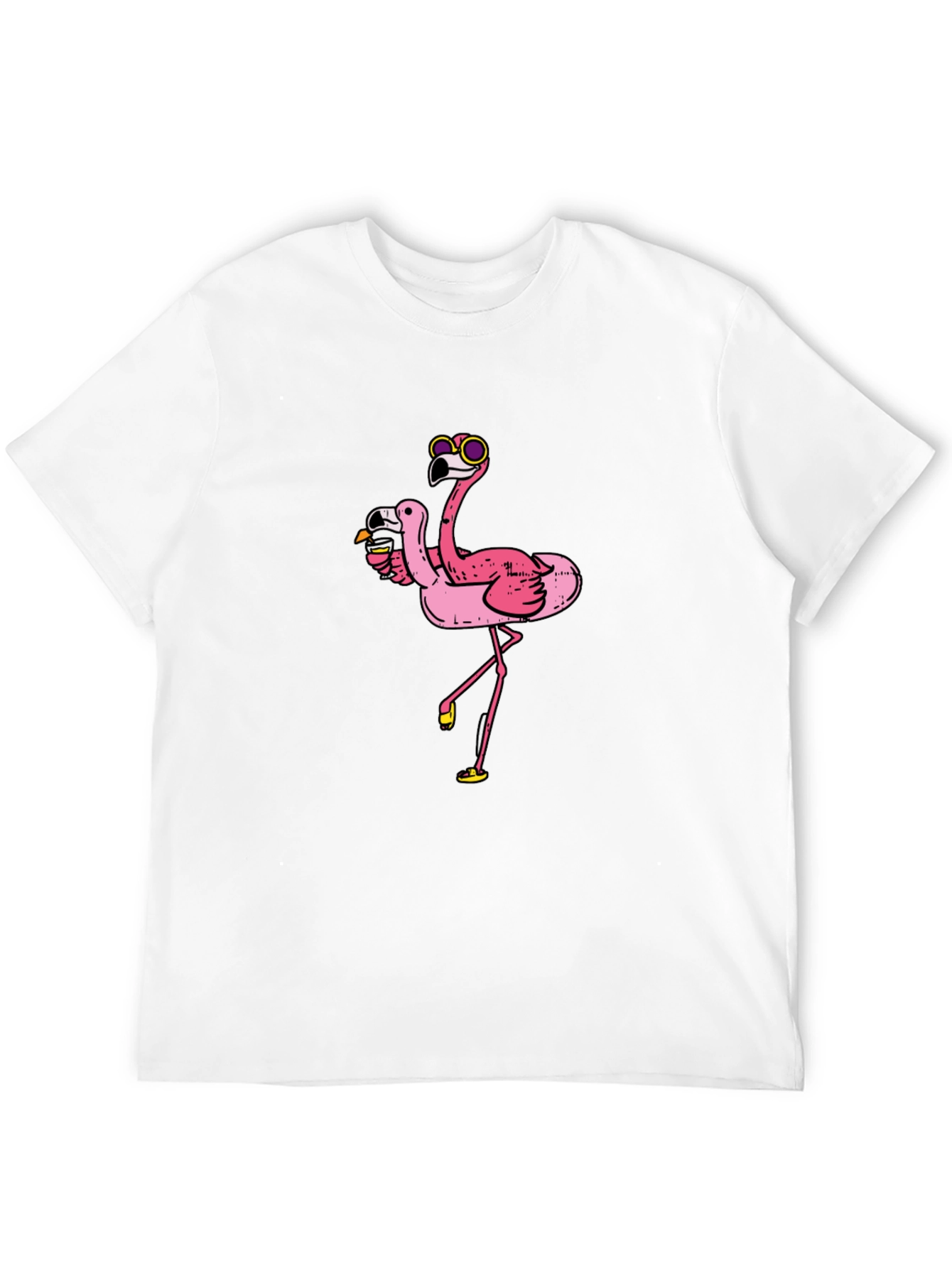Black Funky Flamingo Tee - Party Animal Vibe! view 12