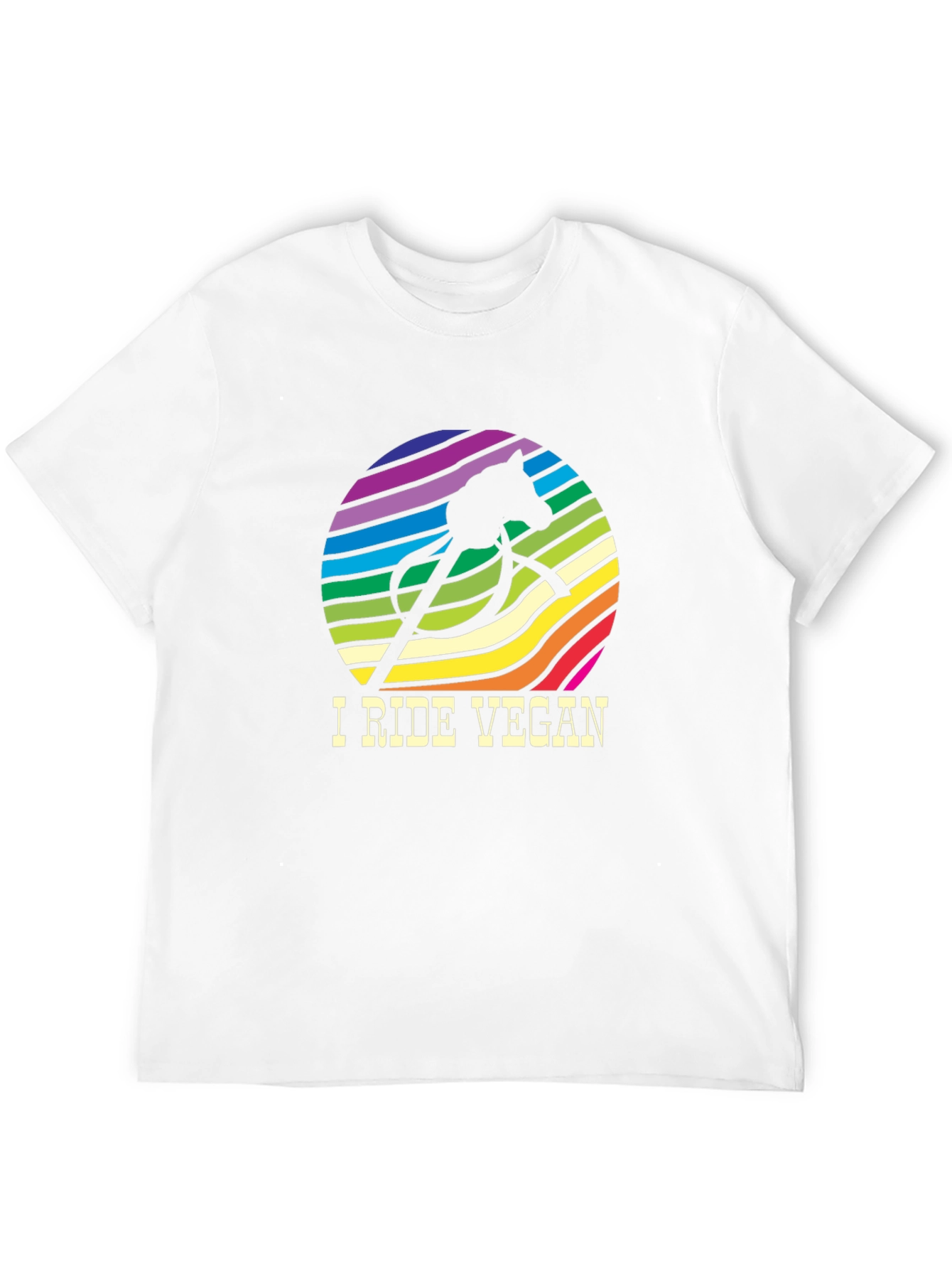 Black I Ride Vegan Graphic T-Shirt - Black view 12