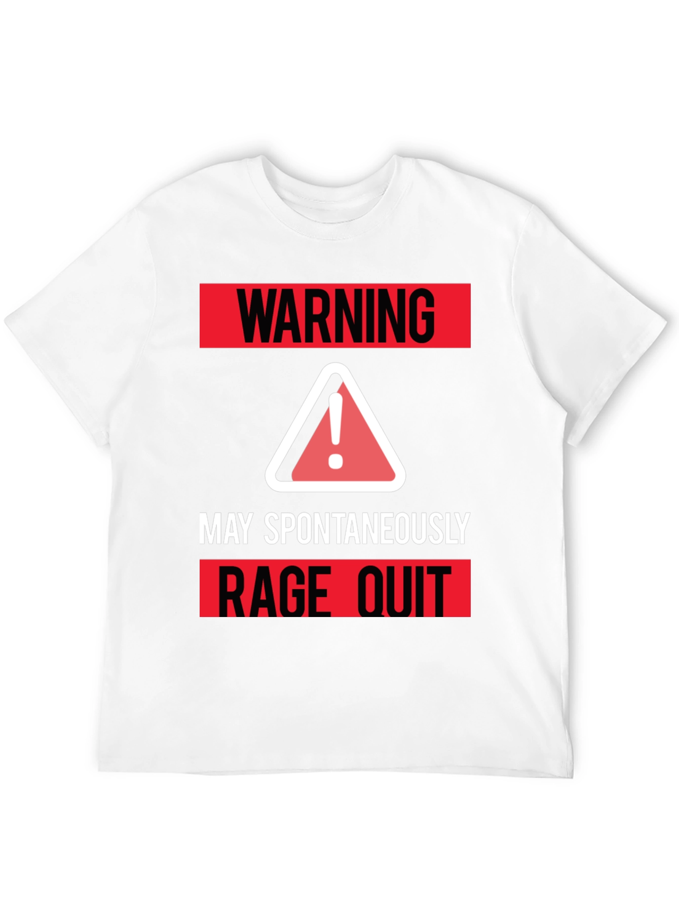 Black Warning May Spontaneously Rage Quit T-Shirt view 12
