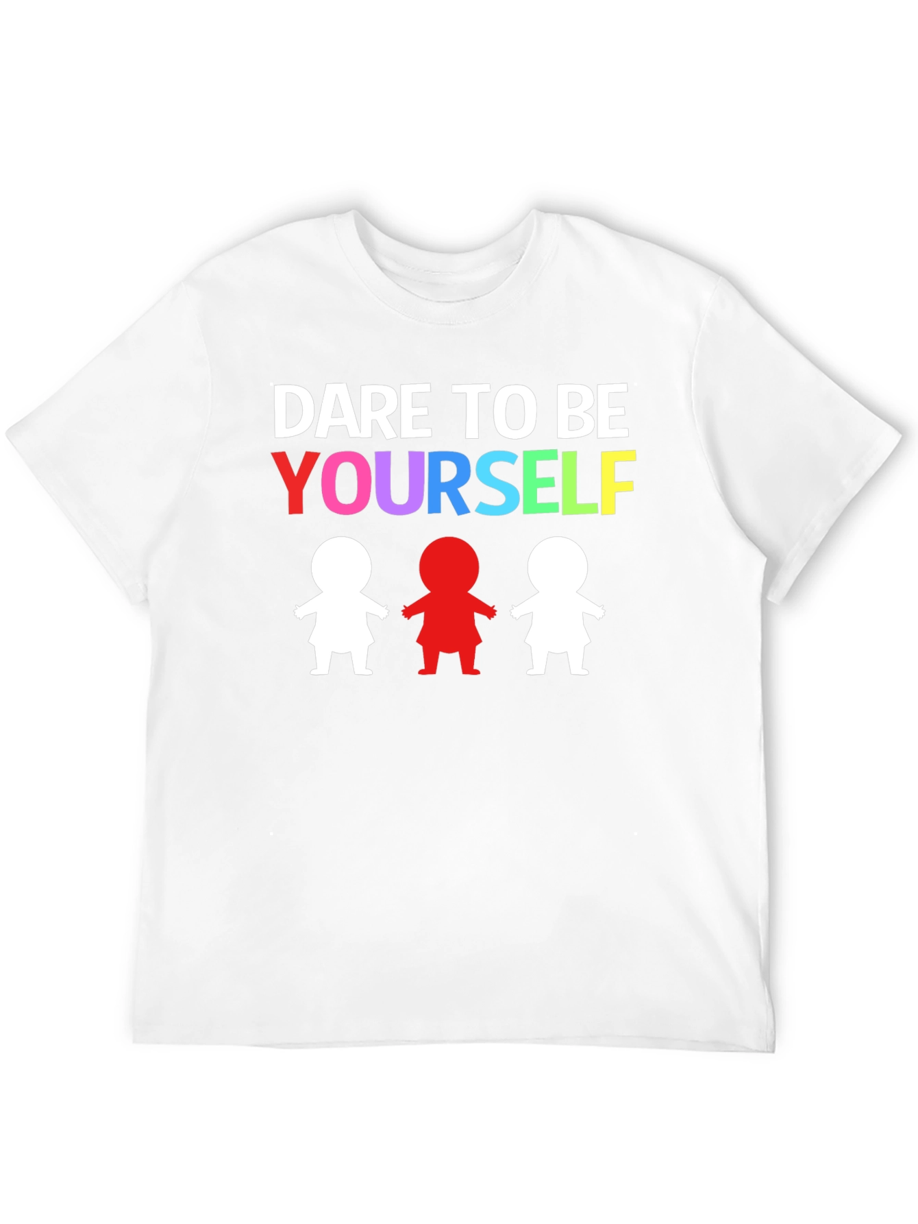 Black Dare to Be Yourself Graphic Print Black T-Shirt view 12