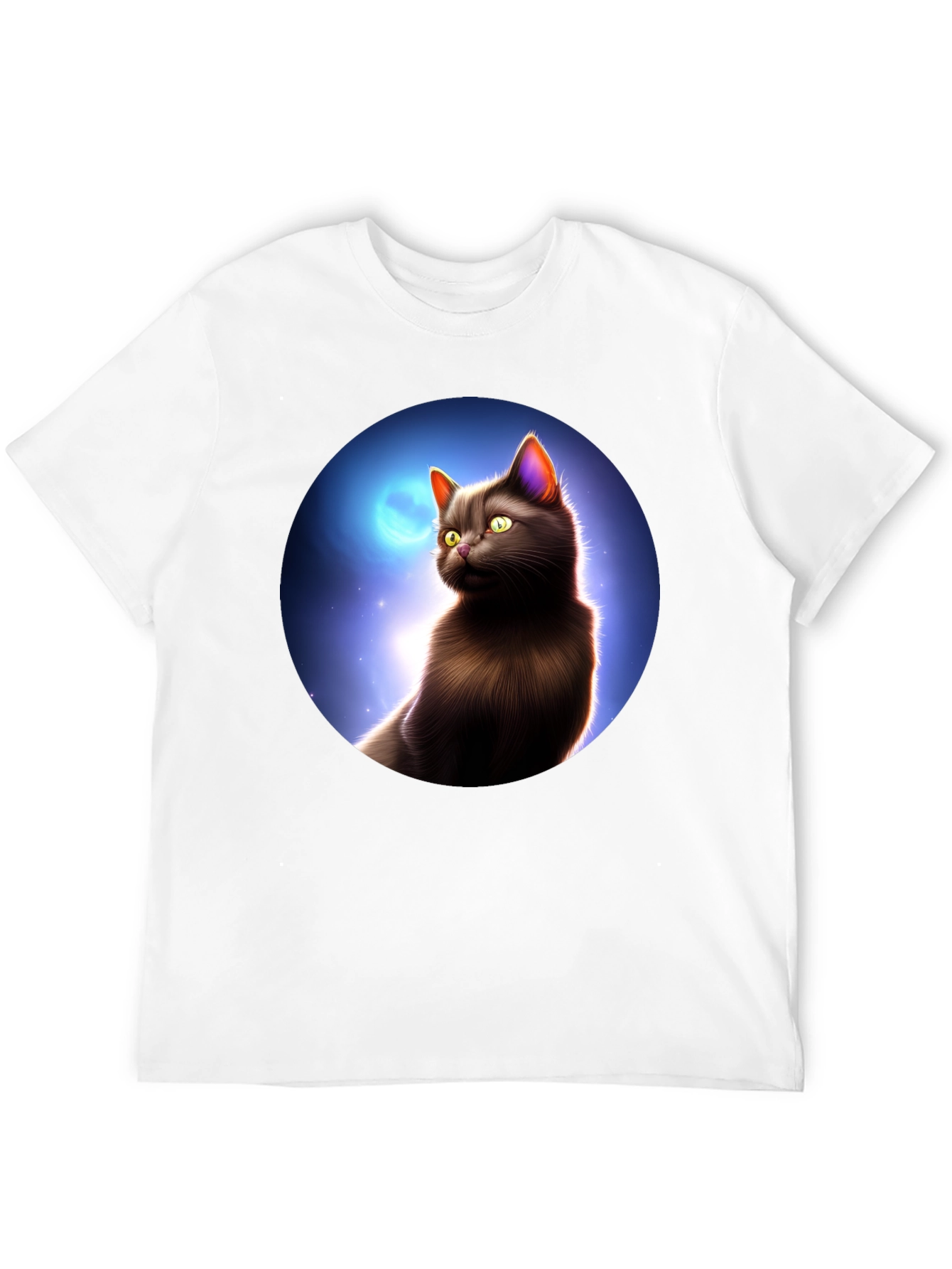 Black Black Cat Moon T-Shirt view 12