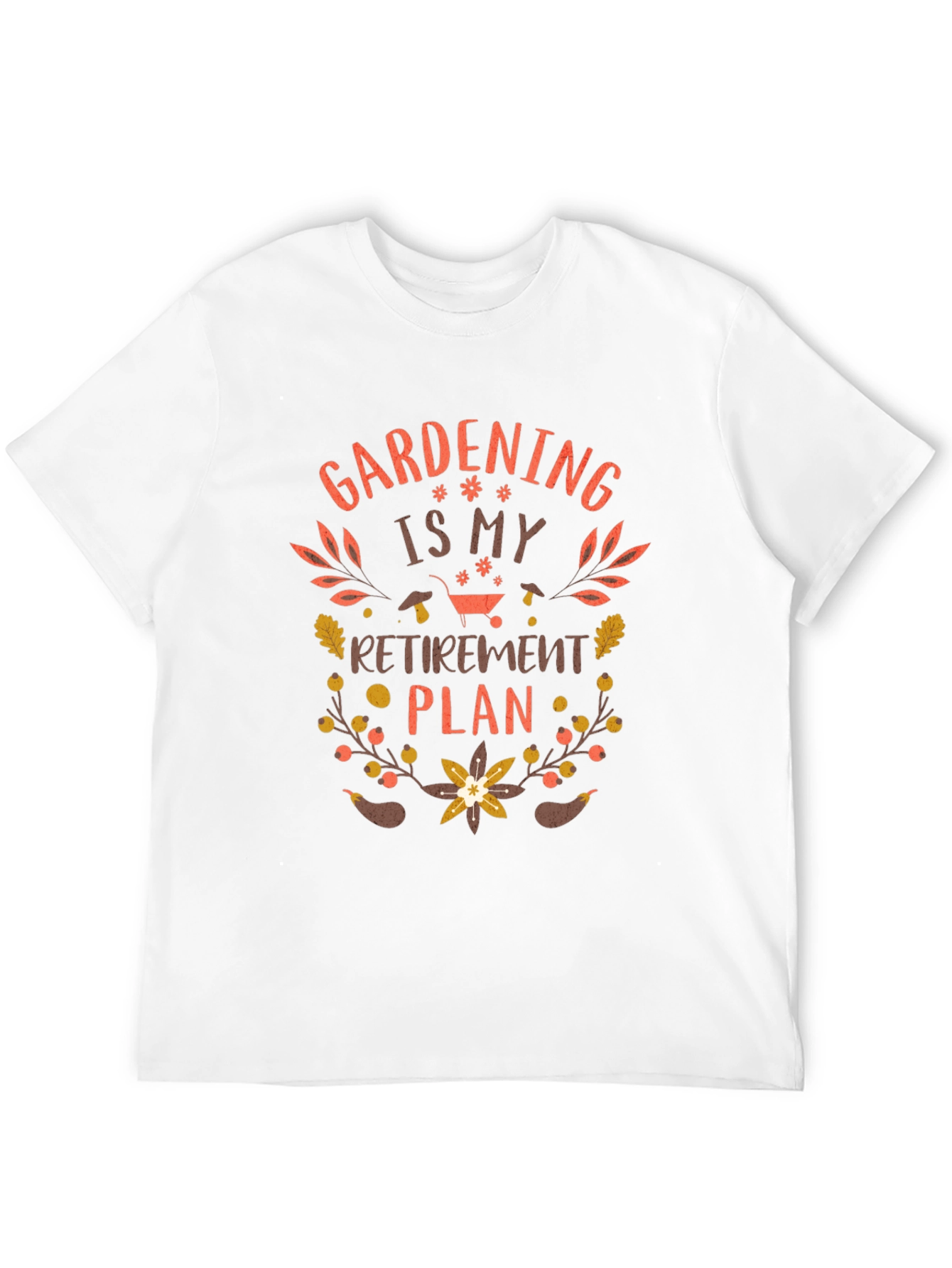 Black Gardening Retirement Plan Graphic T-Shirt view 12