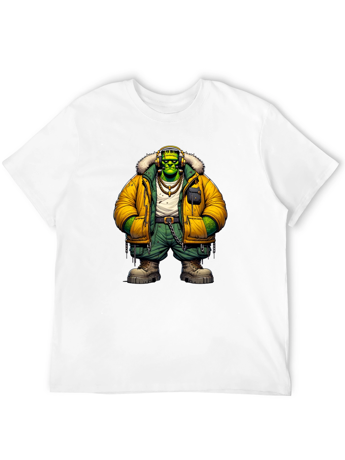 Black Frankenstein Graphic Tee - Urban Style view 12