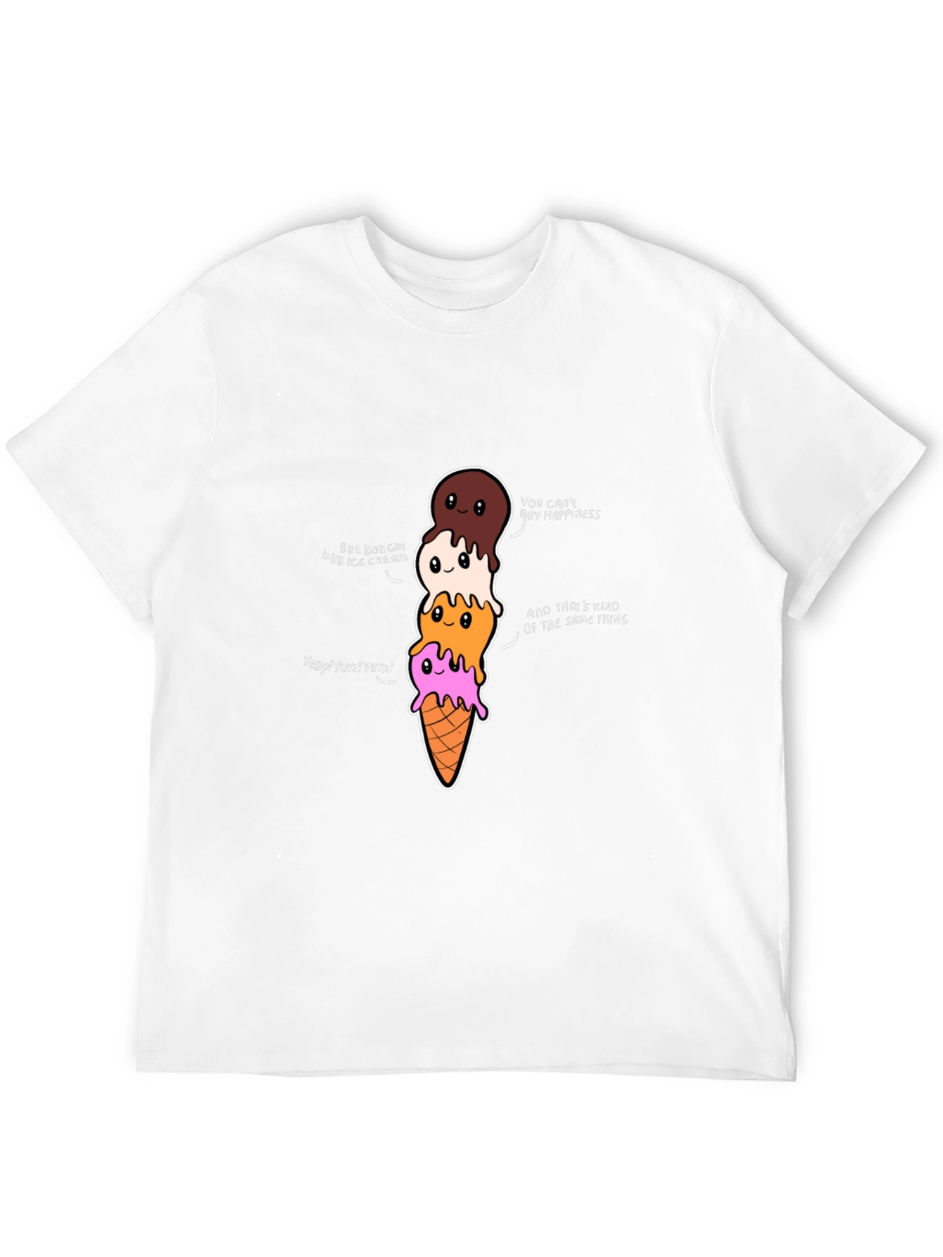 Black Ice Cream Happiness Graphic Tee view 12