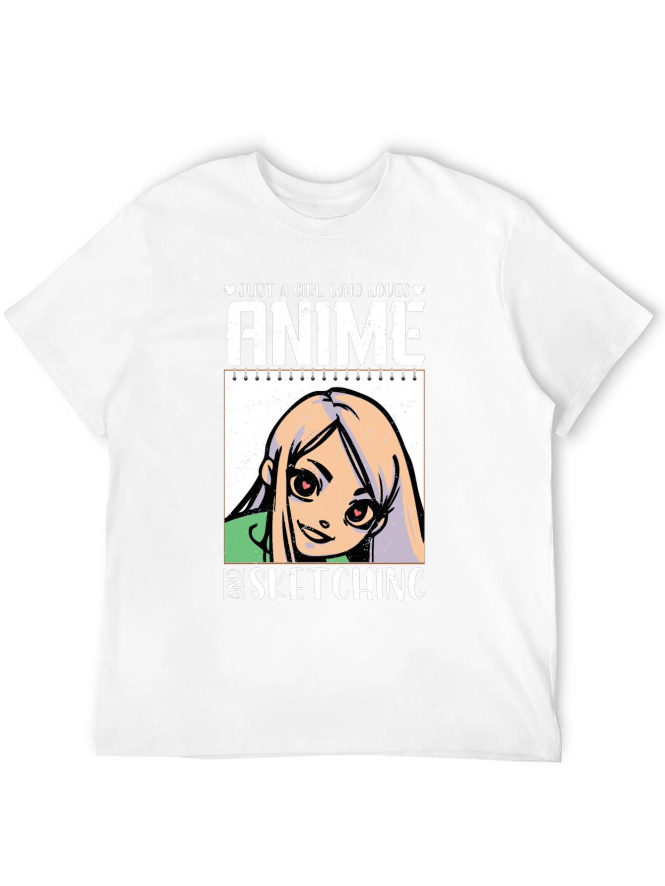 Black Anime Sketching Graphic T-Shirt view 12