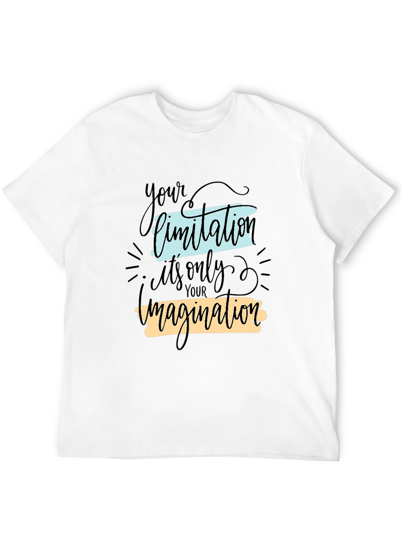 Black Inspirational Graphic Tee - Your Limitation Imagination view 12
