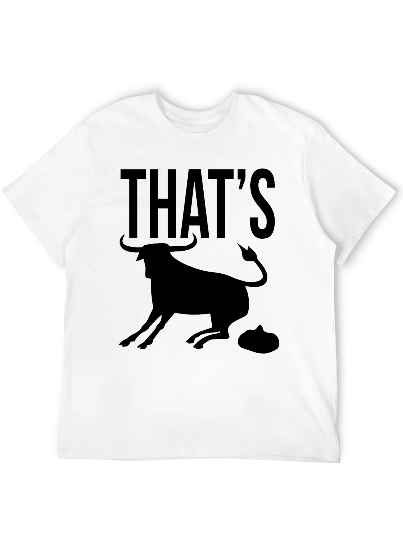 Black That's Bull T-Shirt - Funny Animal Graphic Tee view 12