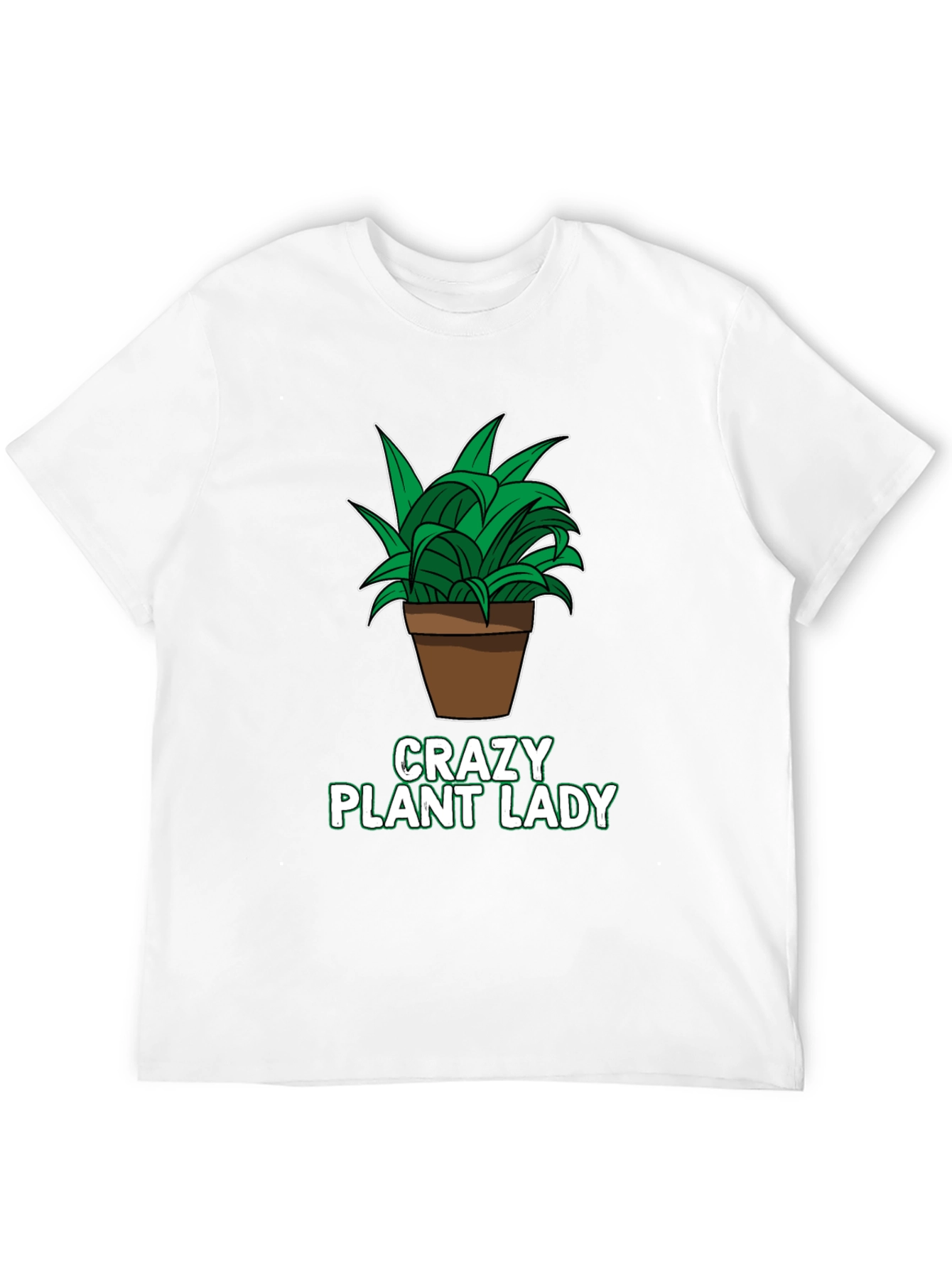 Black Crazy Plant Lady Graphic T-Shirt - Black view 12