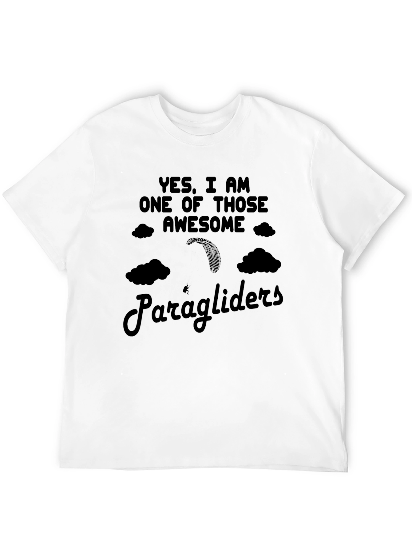 Black Awesome Paragliders T-Shirt | Comfortable Fit view 12