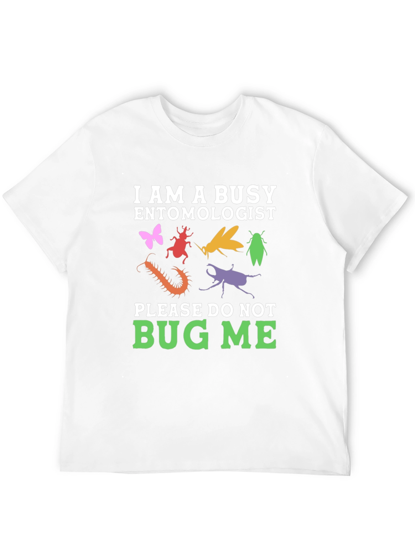 Black Busy Entomologist Graphic T-Shirt view 12