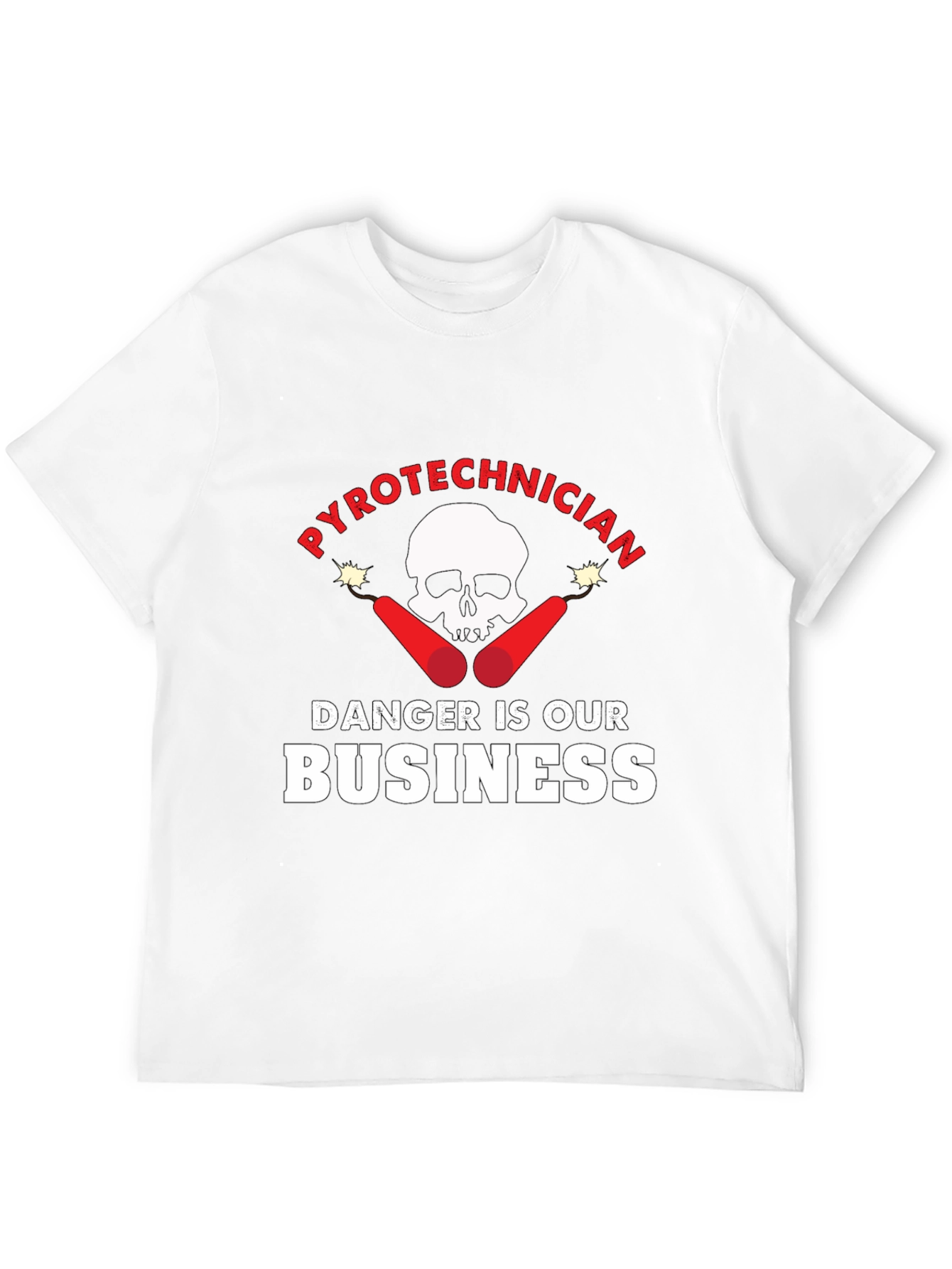 Black Pyrotechnician Danger is Our Business T-Shirt view 12