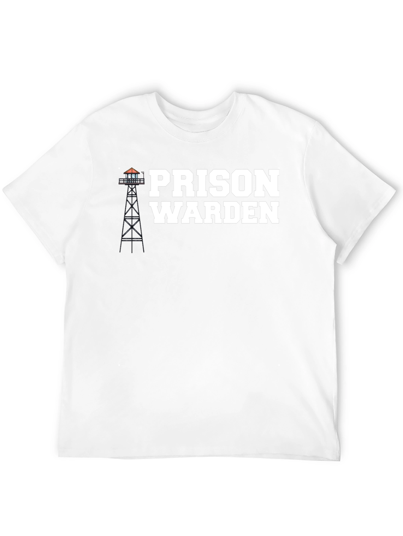 Black Prison Warden Graphic Tee - Classic Black T-Shirt view 12