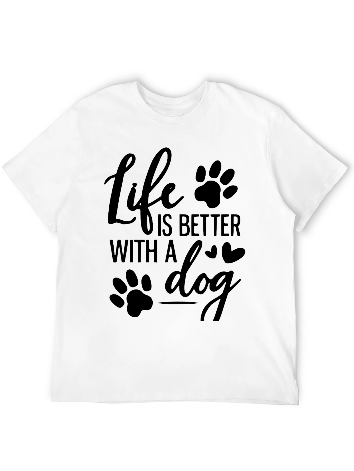 Black Life Is Better With A Dog Graphic Tee view 12