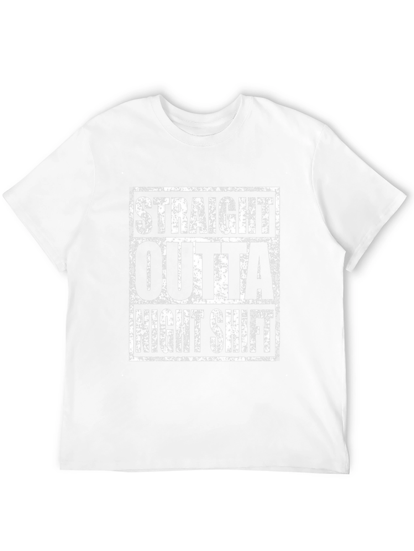 Black Straight Outta Night Shift Graphic T-Shirt view 12
