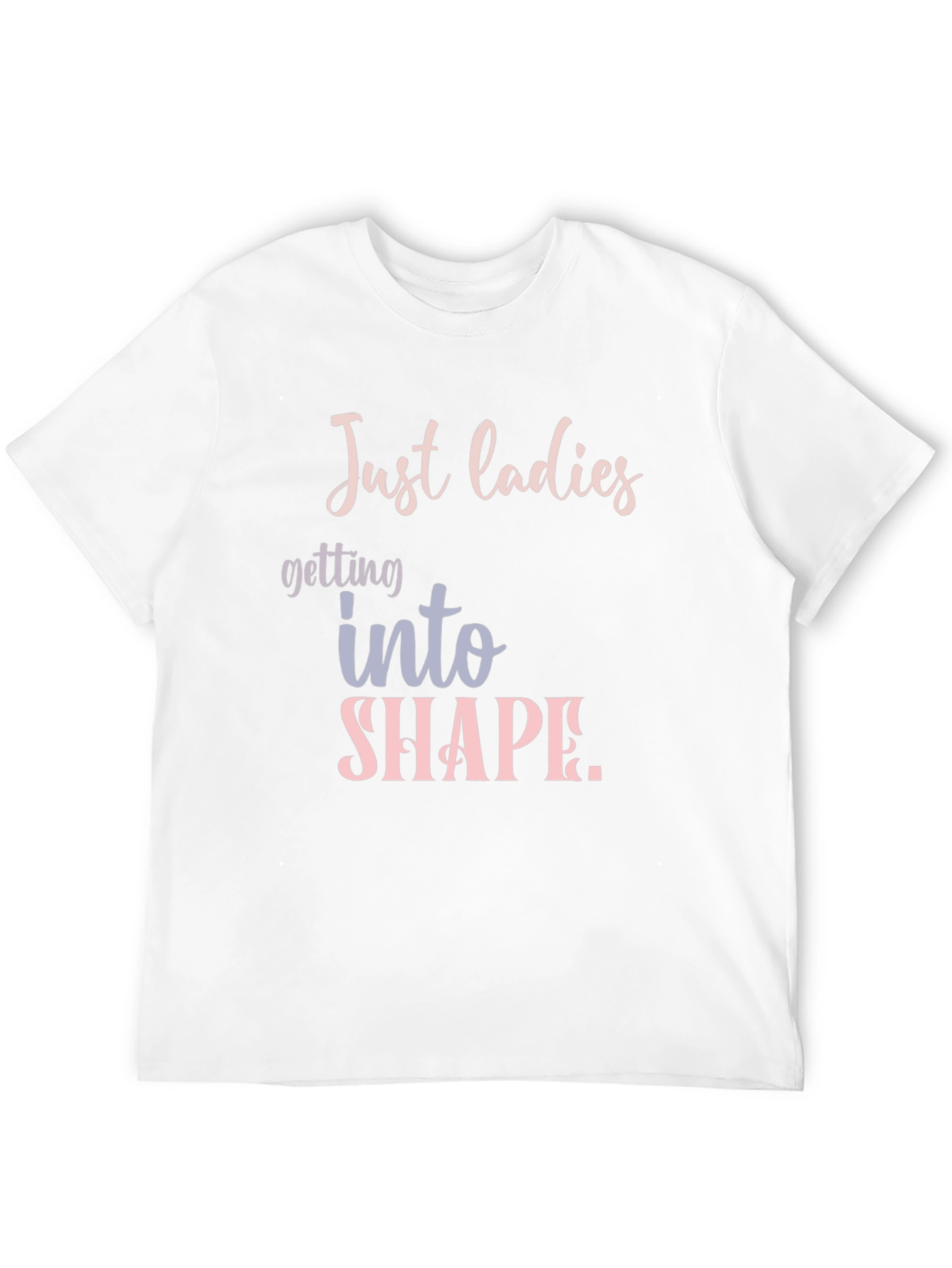 Black Just Ladies T-Shirt: Getting Into Shape Tee view 12