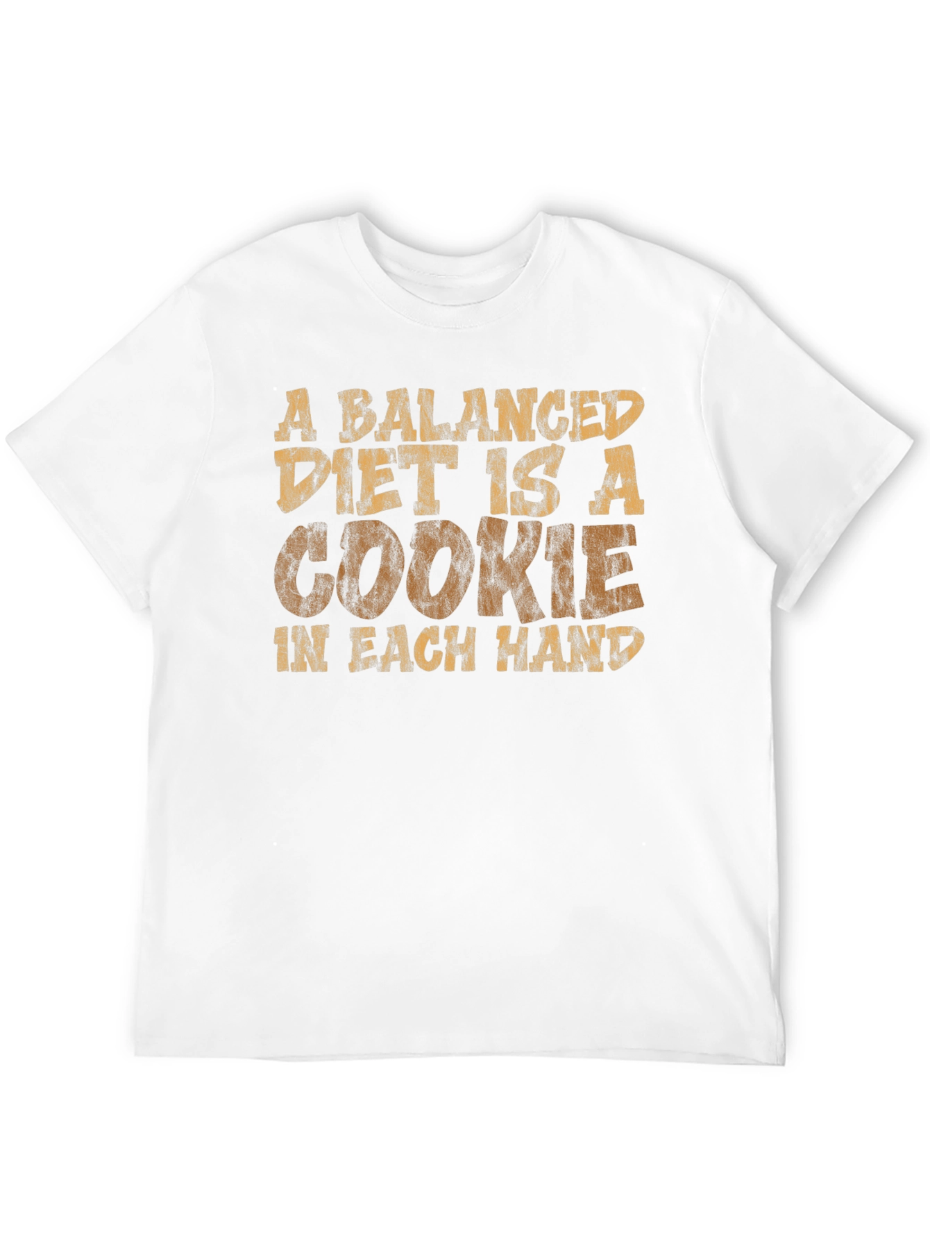Black Balanced Diet Cookie T-Shirt - Funny Graphic Tee view 12