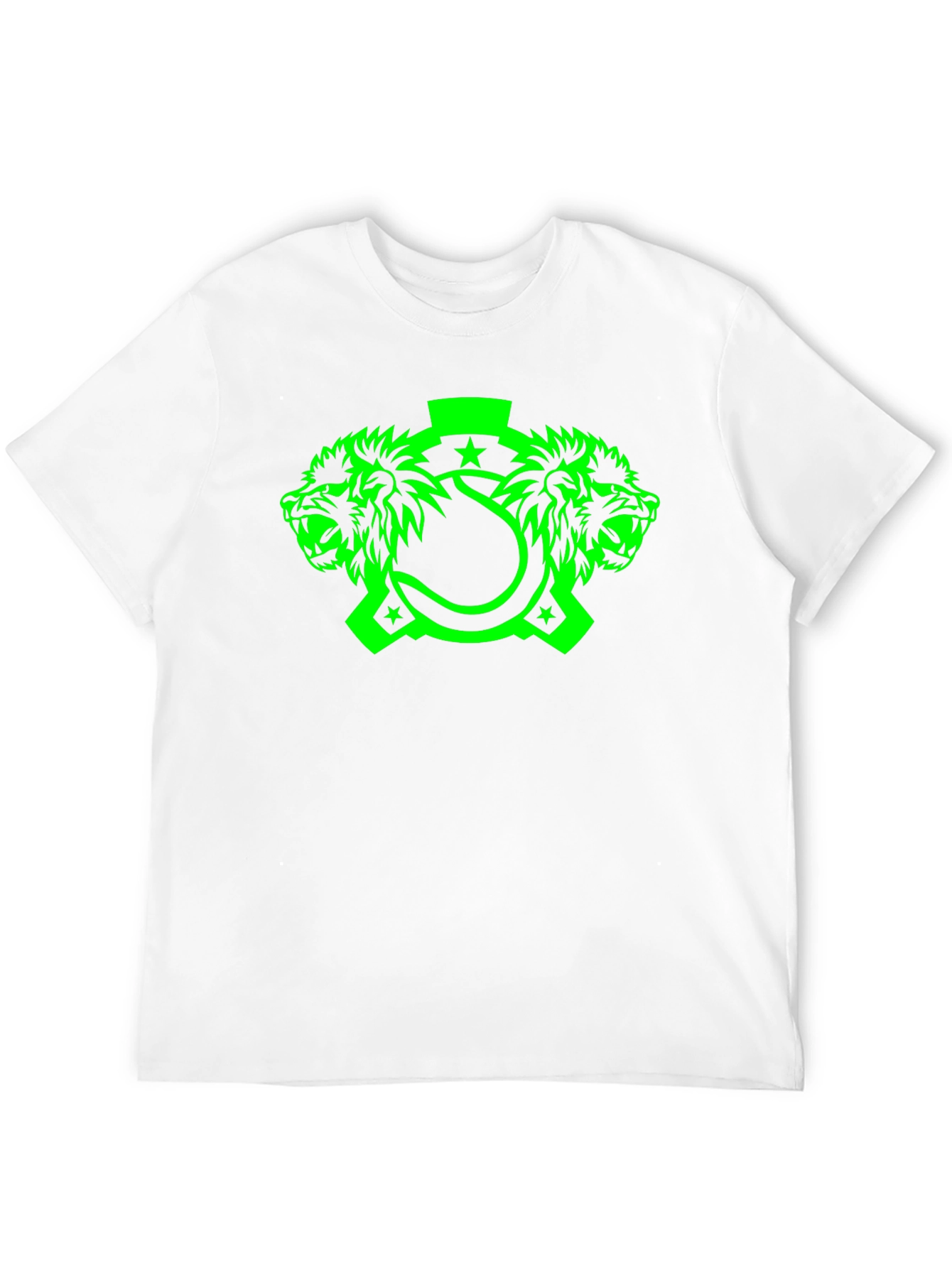 Black Lion Head Graphic Tee - Men's Black T-Shirt view 12