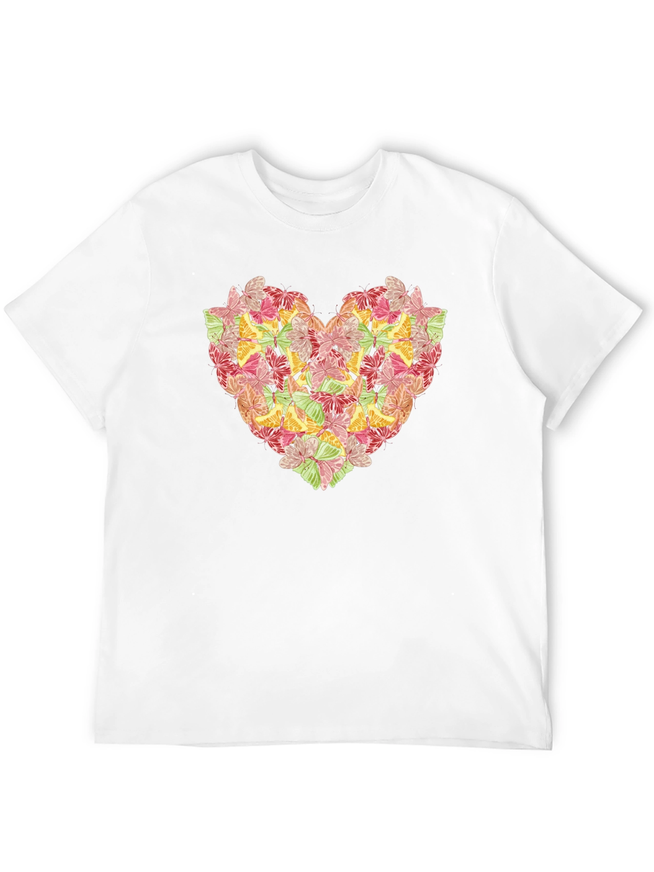 Black Butterfly Heart Graphic Black T-Shirt view 12