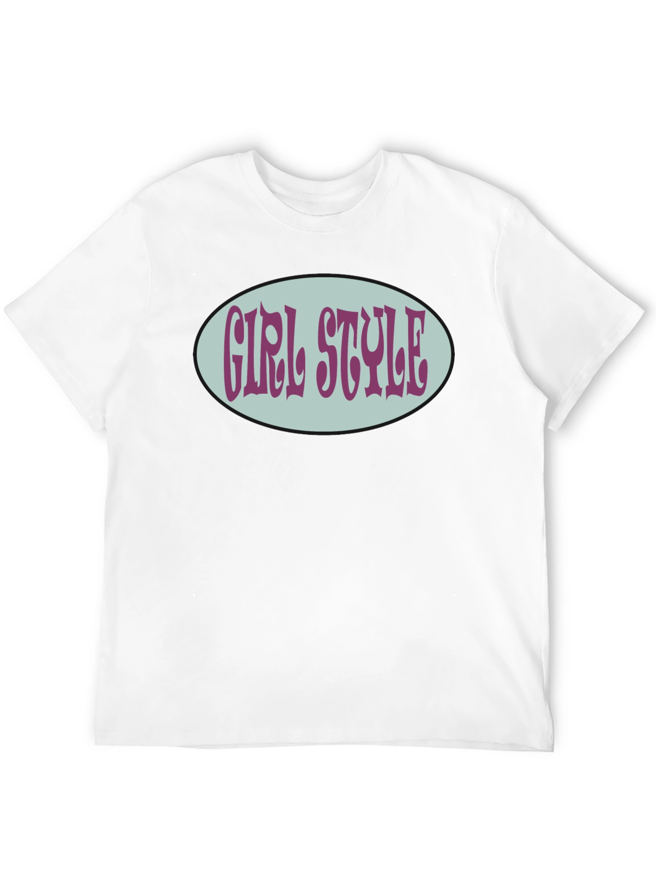 Black Girl Style Graphic Tee - Retro Oval Design view 12