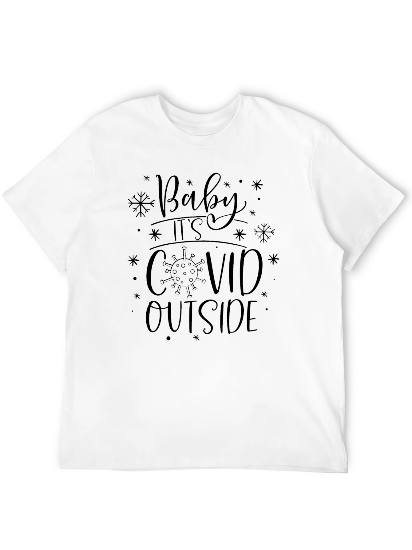 Black Baby It's Covid Outside Novelty Graphic Tee view 12