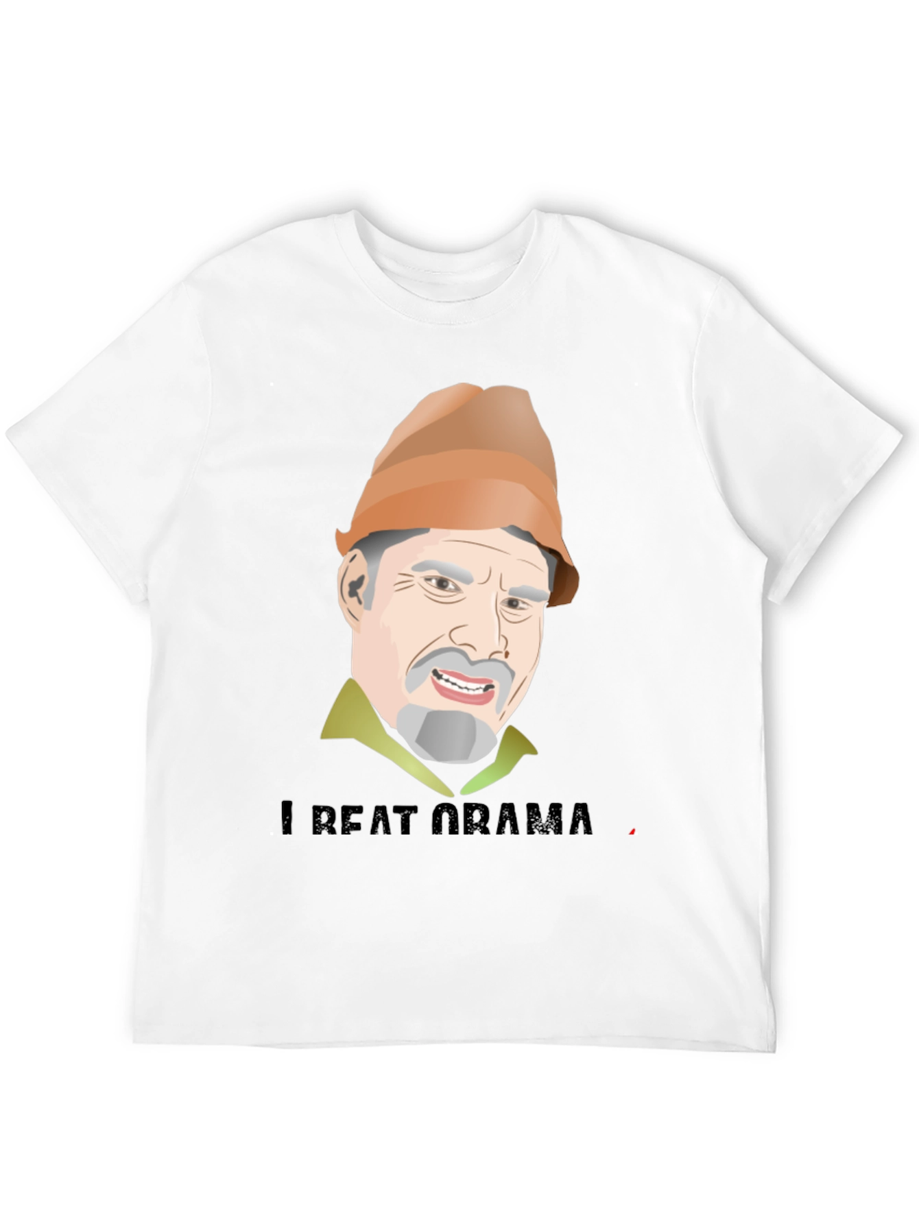 Black I Beat Obama T-Shirt Funny Political Humor Tee view 12
