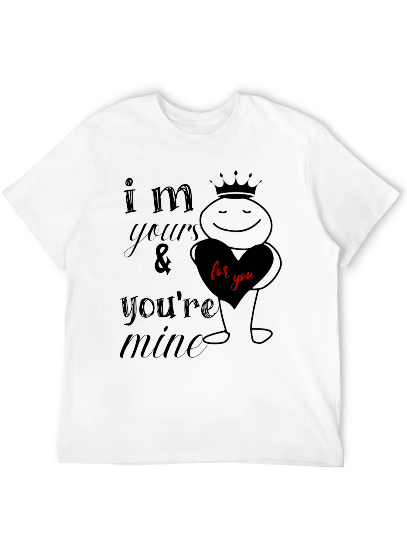 Black I'm Yours & You're Mine Graphic Tee view 12
